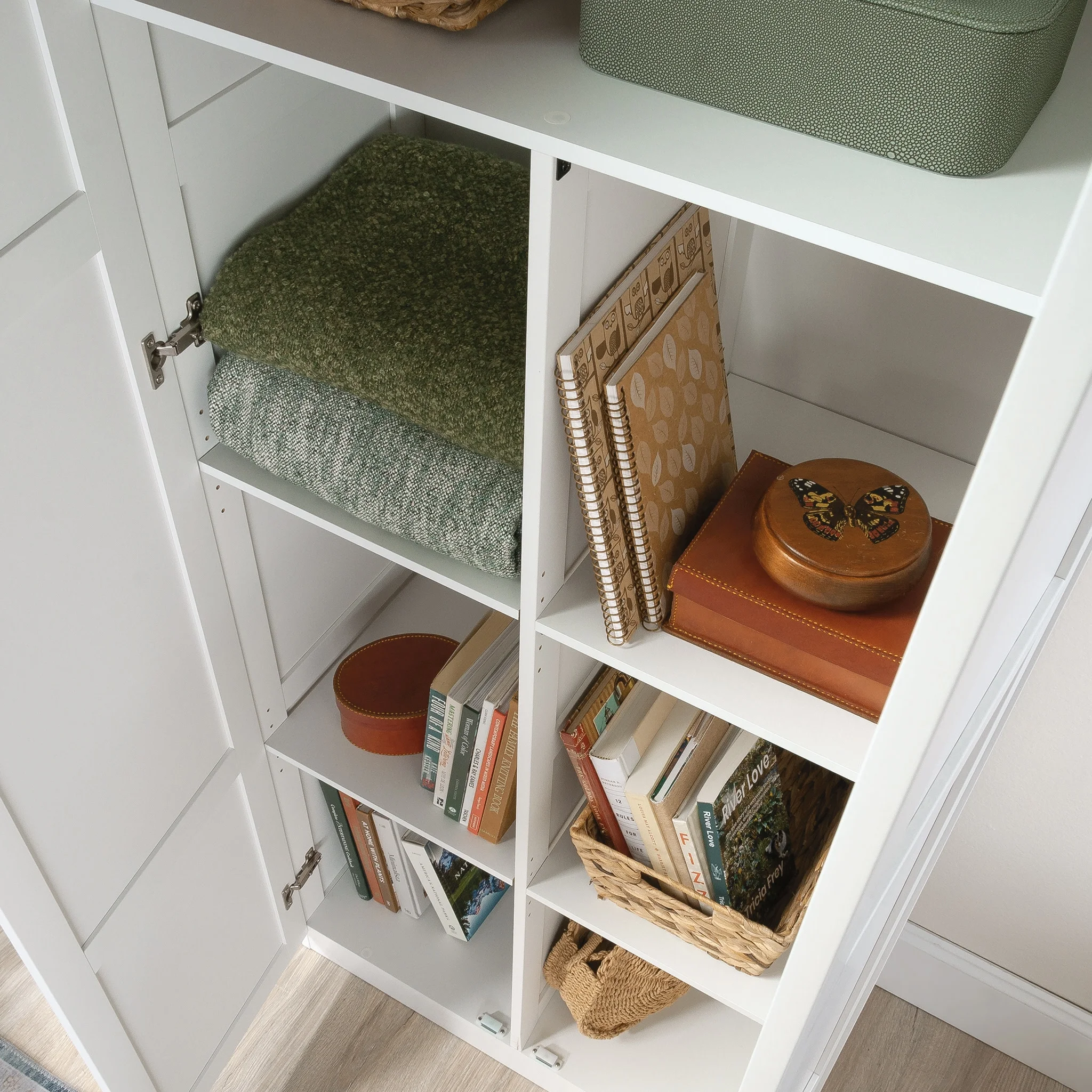 Sauder Select 2 Door Storage Cabinet, Reclaimed Pine Finish - Image 32