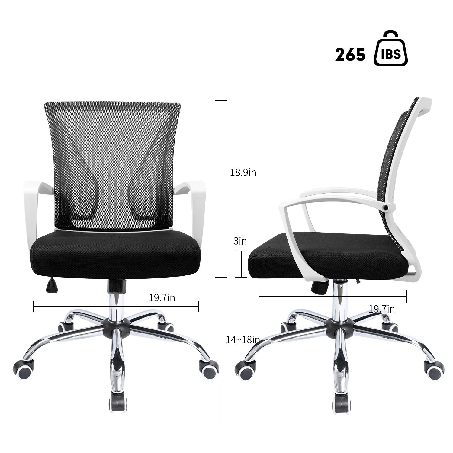 Ergonomic Mesh Office Chair with Lumbar Support, Breathable Computer Desk Chair - Image 23