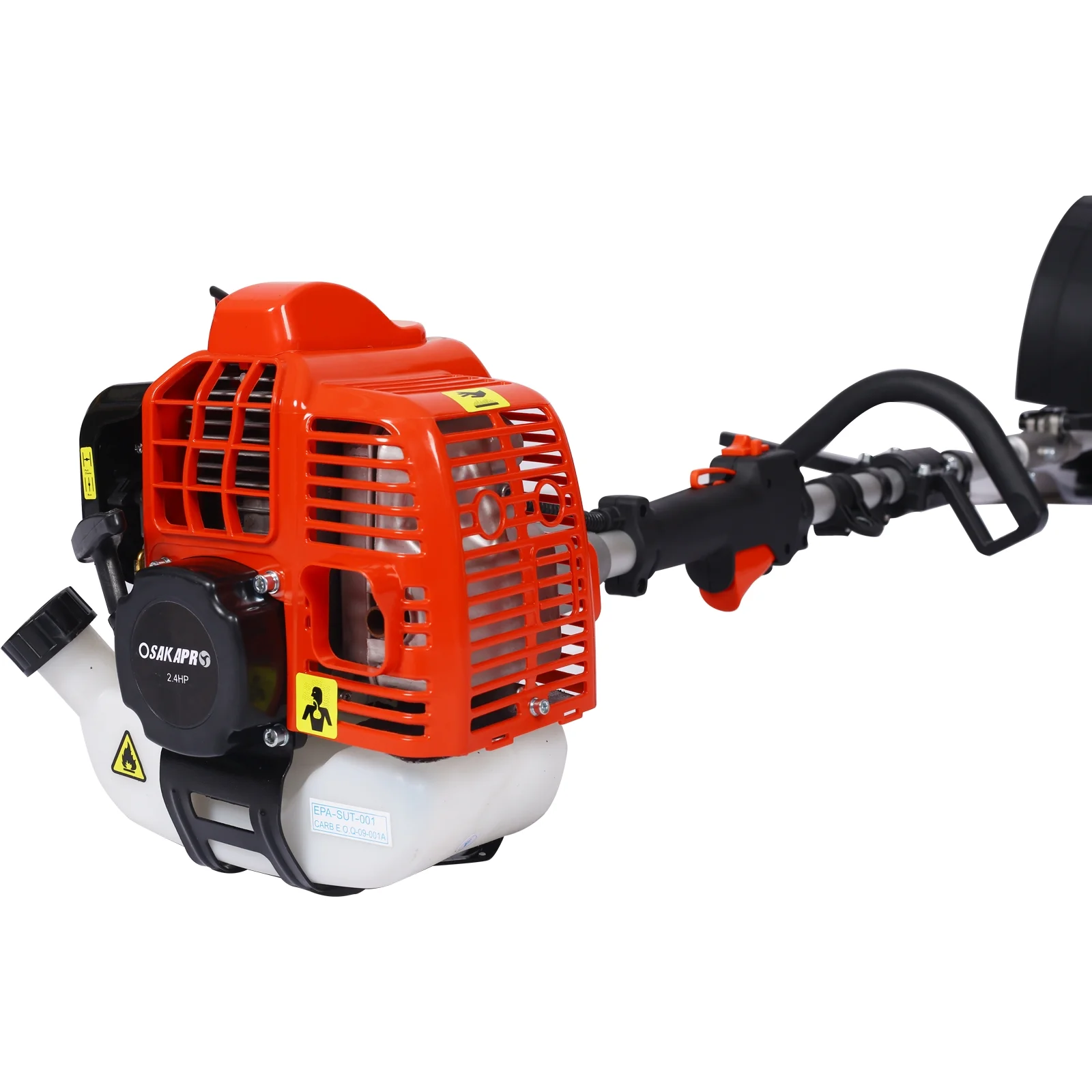 52CC 2-Stroke Broom Sweeper, Walk Behind Handheld Gas Powered Snow Sweeper, Brush Broom Sweeping Machine for Garden Lawn Yard Sidewalk Driveway Snow Cleaning, Broom Brush 24x9" EPA, D9025 - Image 8
