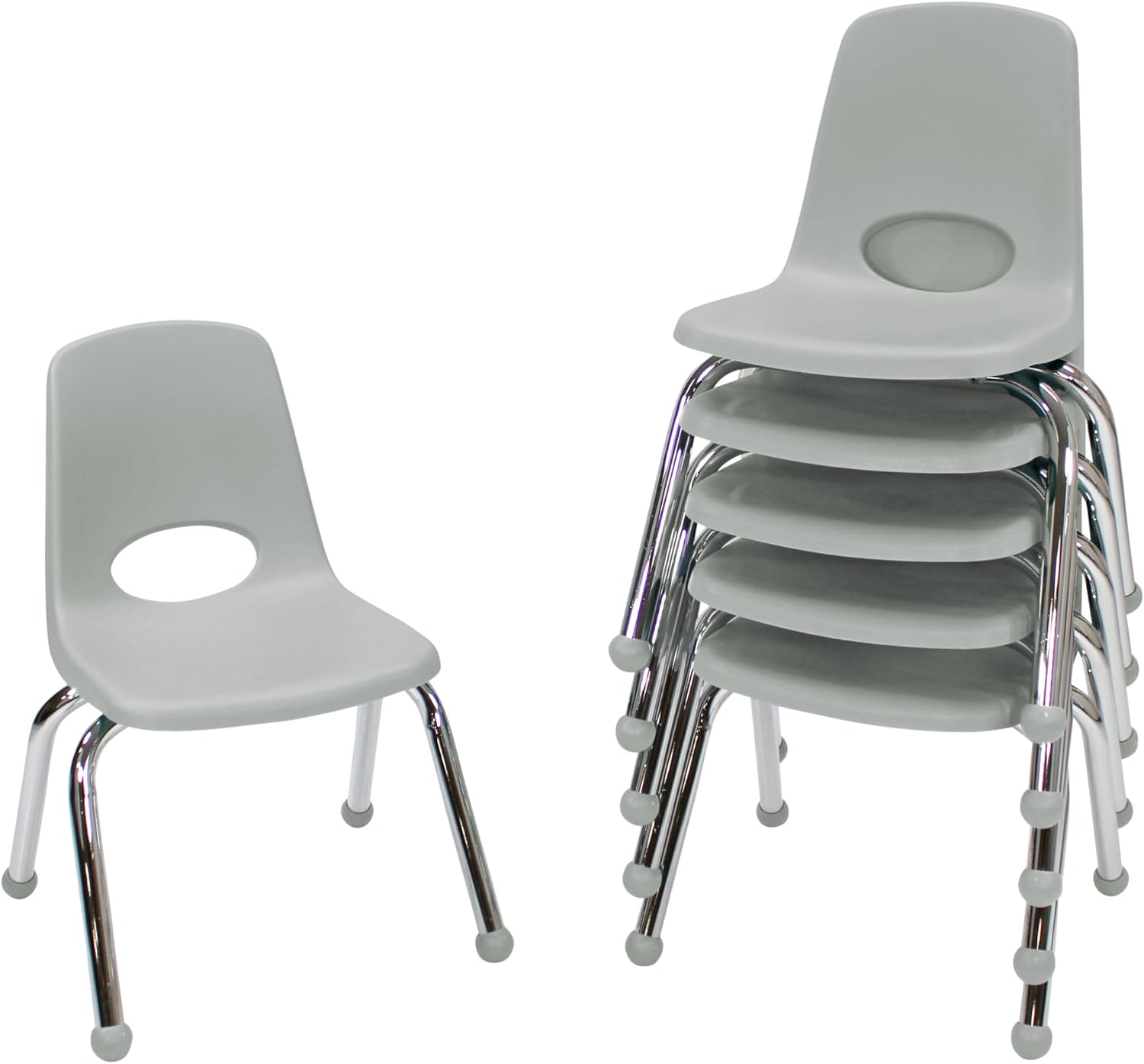 10" School Stack Chair with Swivel Glides, Purple, 6-Pack - Image 47