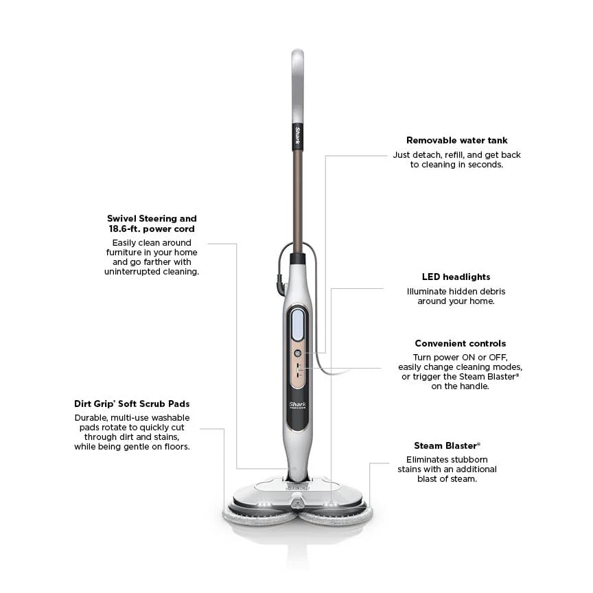 All-in-One Hard Floor Steam Mop, Multi-Surface Steam Cleaner with Powerful Steam Blaster for Tile, Wood & Home Cleaning - Image 10