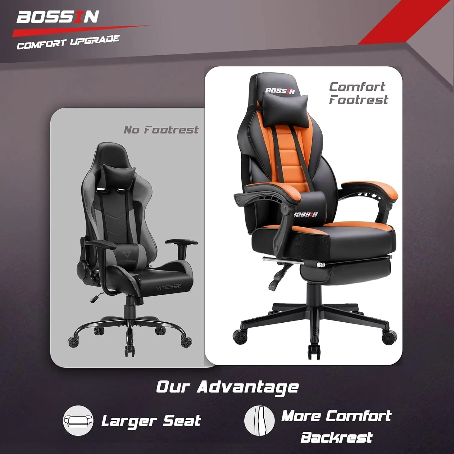 Racing Style Gaming Chair, 300 lbs Big and Tall High Back Computer Chair - Image 50