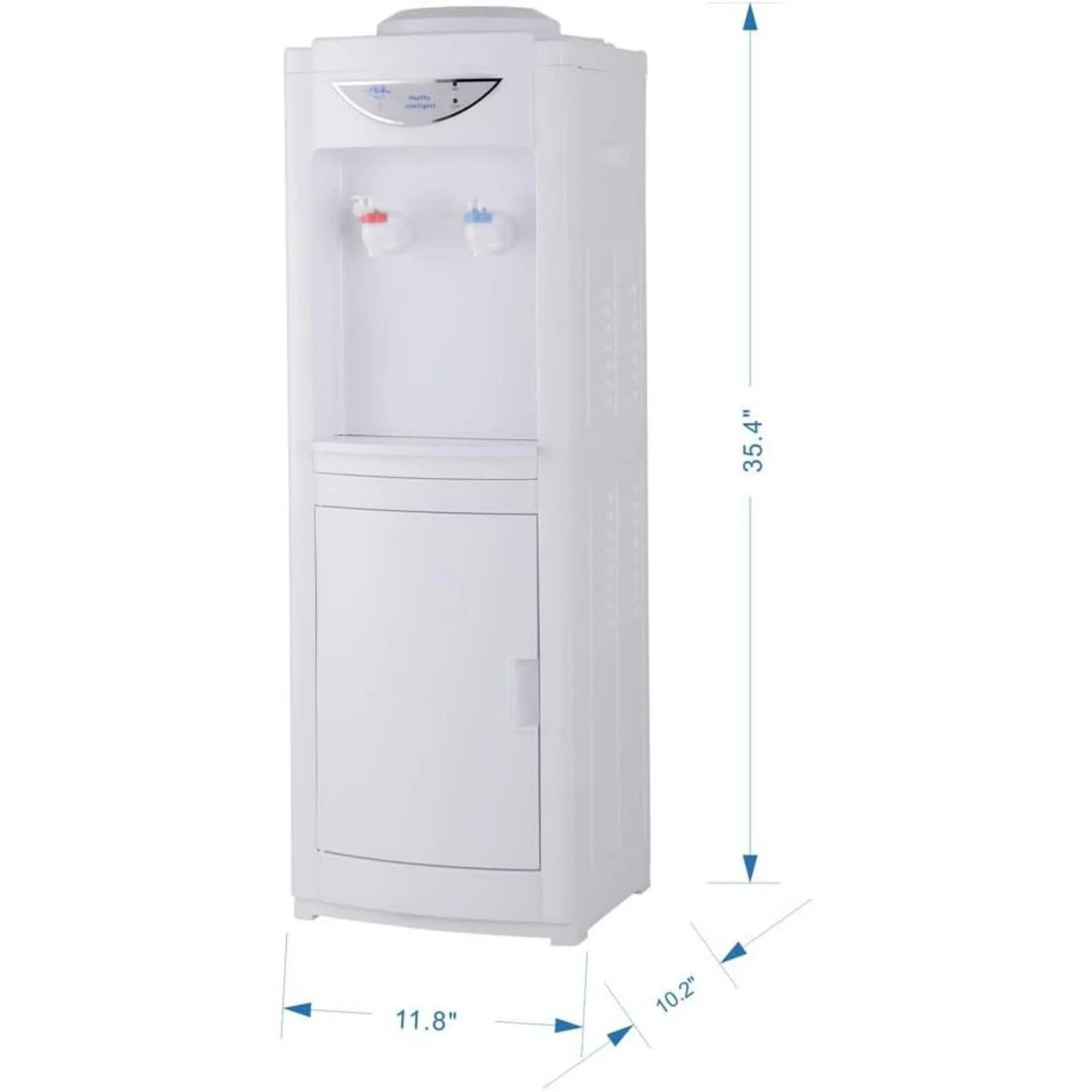 Water Cooler Dispenser 5 Gallon, Water Dispenser Hot & Cold Top-Loading Water Cooler for 5 Gallon Bottle with Child Safety Lock Removable Drip Tray & Storage Cabinet for Home Office - Image 2