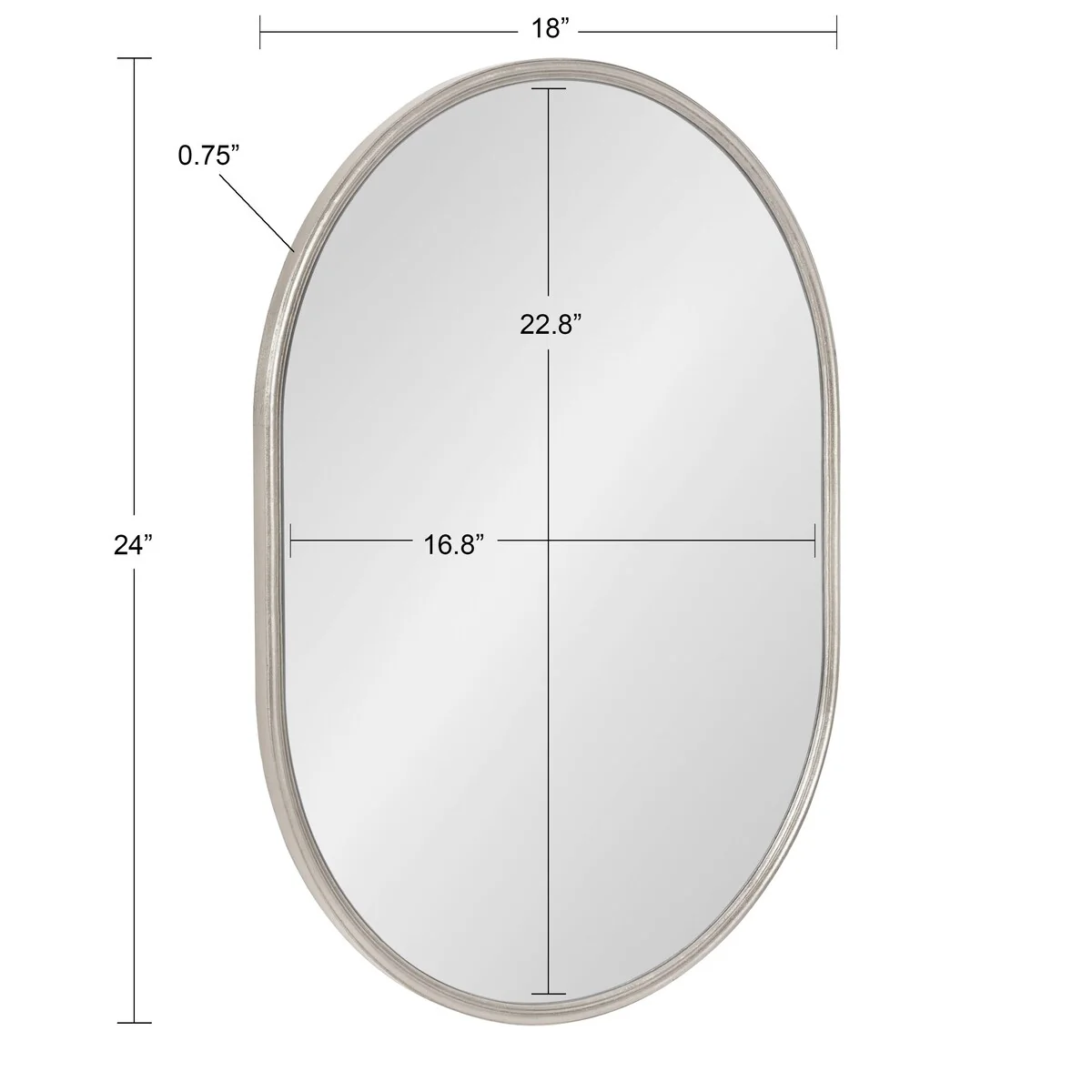 Modern Capsule Framed Wall Mirror, Decorative Oval Accent Mirror for Living Room, Bedroom and Entryway - Image 68