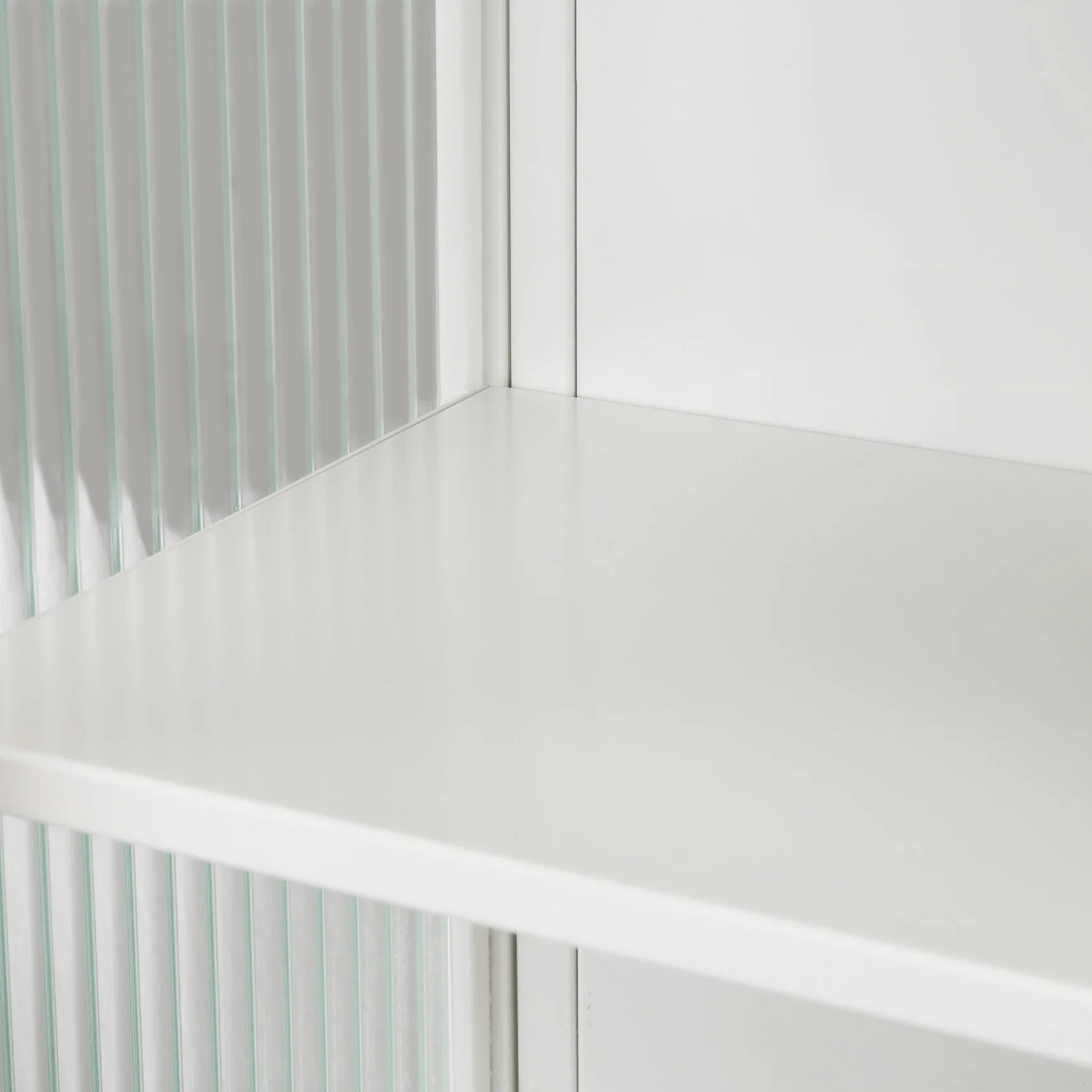 Two-door Wall Cabinet, Modern Kitchen Wall Mounted Cabinet with 2 Glass Doors, Two-tier Enclosed Storage, an Open Shelf, Towel Rack, Metal Wall Cabinet for Entryway, Living Room, Bathroom, White - Image 9