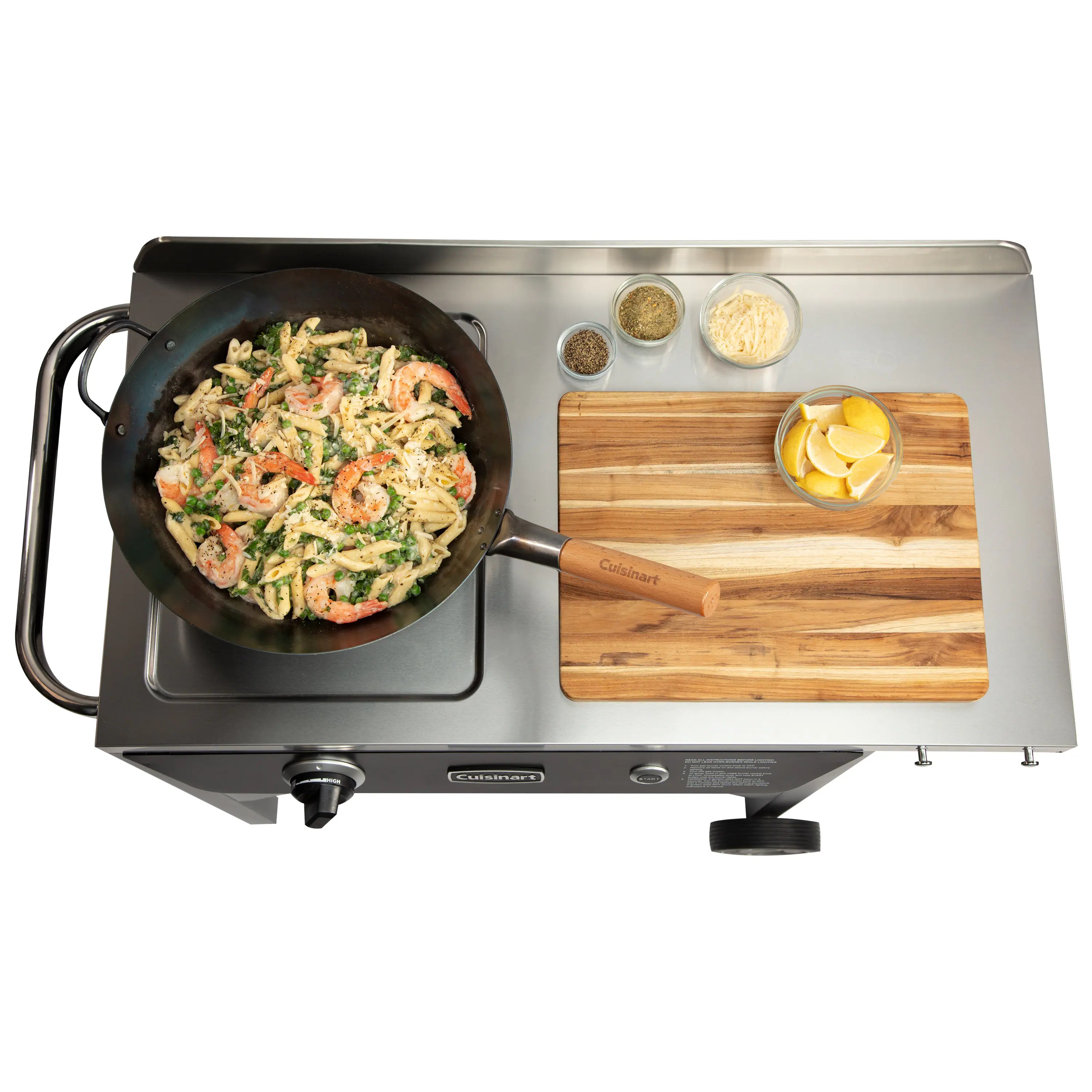 Outdoor Wok Station, 50,000 BTU Propane Outdoor Wok Burner w Prep Table, 14 Carbon Steel Wok for Stir Fry, Searing, BBQ Black - Image 21