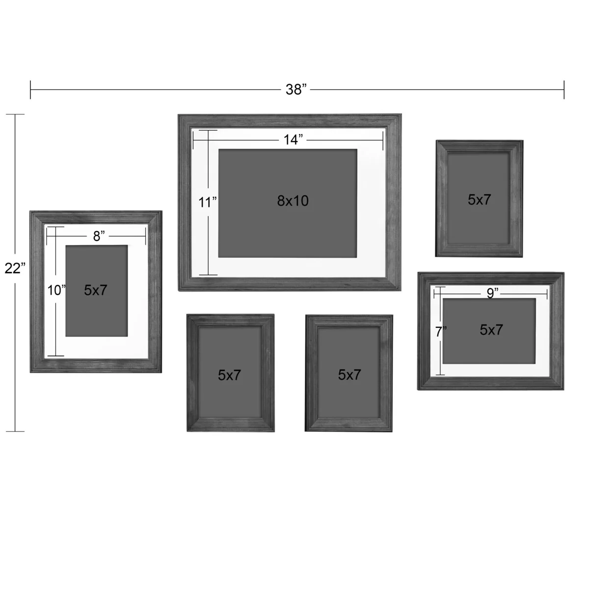 Gallery Wall Frame Set, Multi-Piece Decorative Picture Frames for Photos, Artwork and Home Decor - Image 55