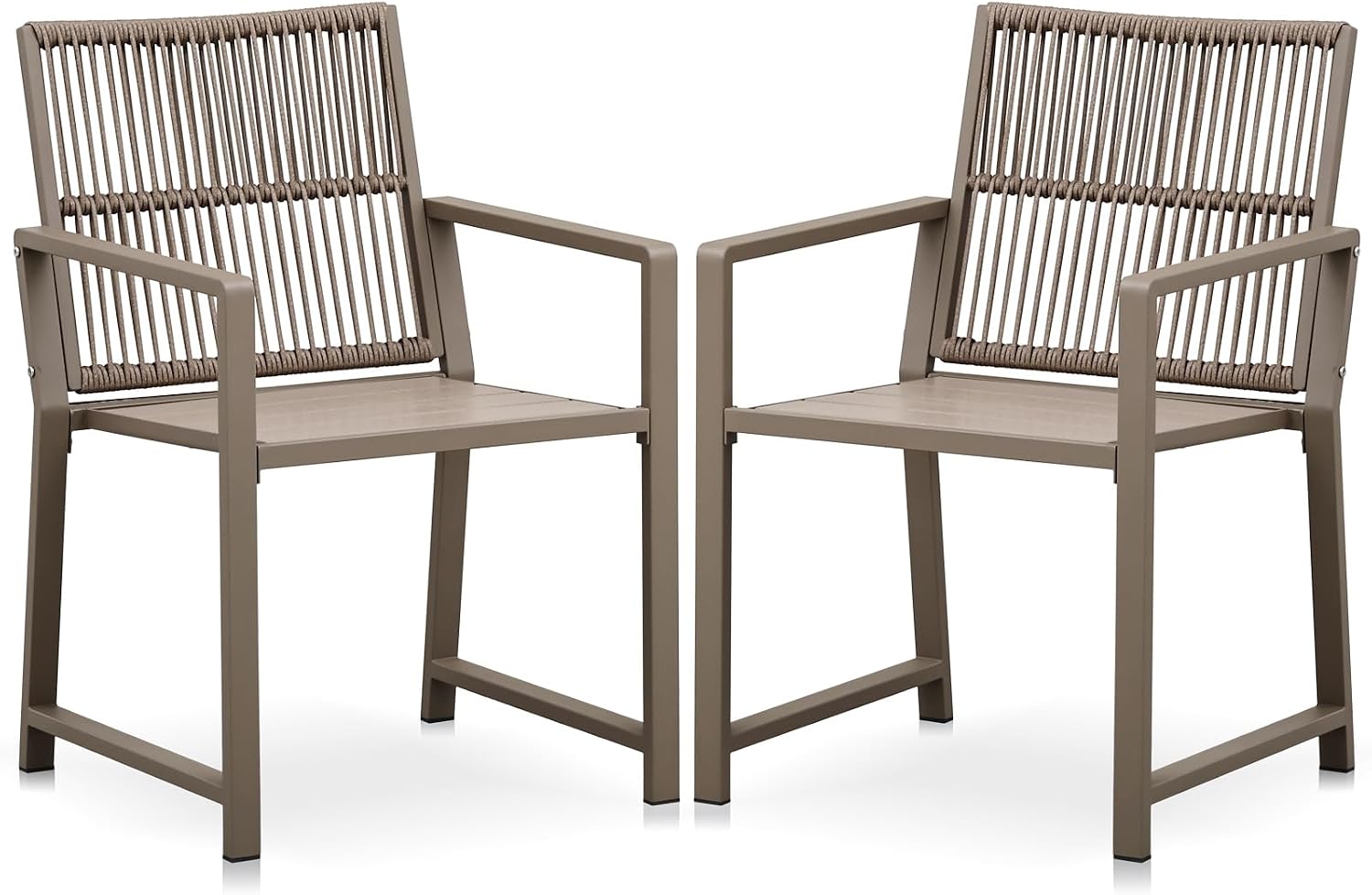 Outdoor HDPE Patio Dining Chairs ,400Lbs,Black,Set of 2 - Image 15