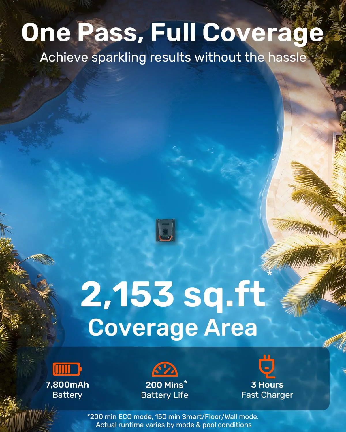 Cordless Robotic Pool Vacuum Cleaner, Smart Navigation with Wall and Waterline Cleaning - Image 9