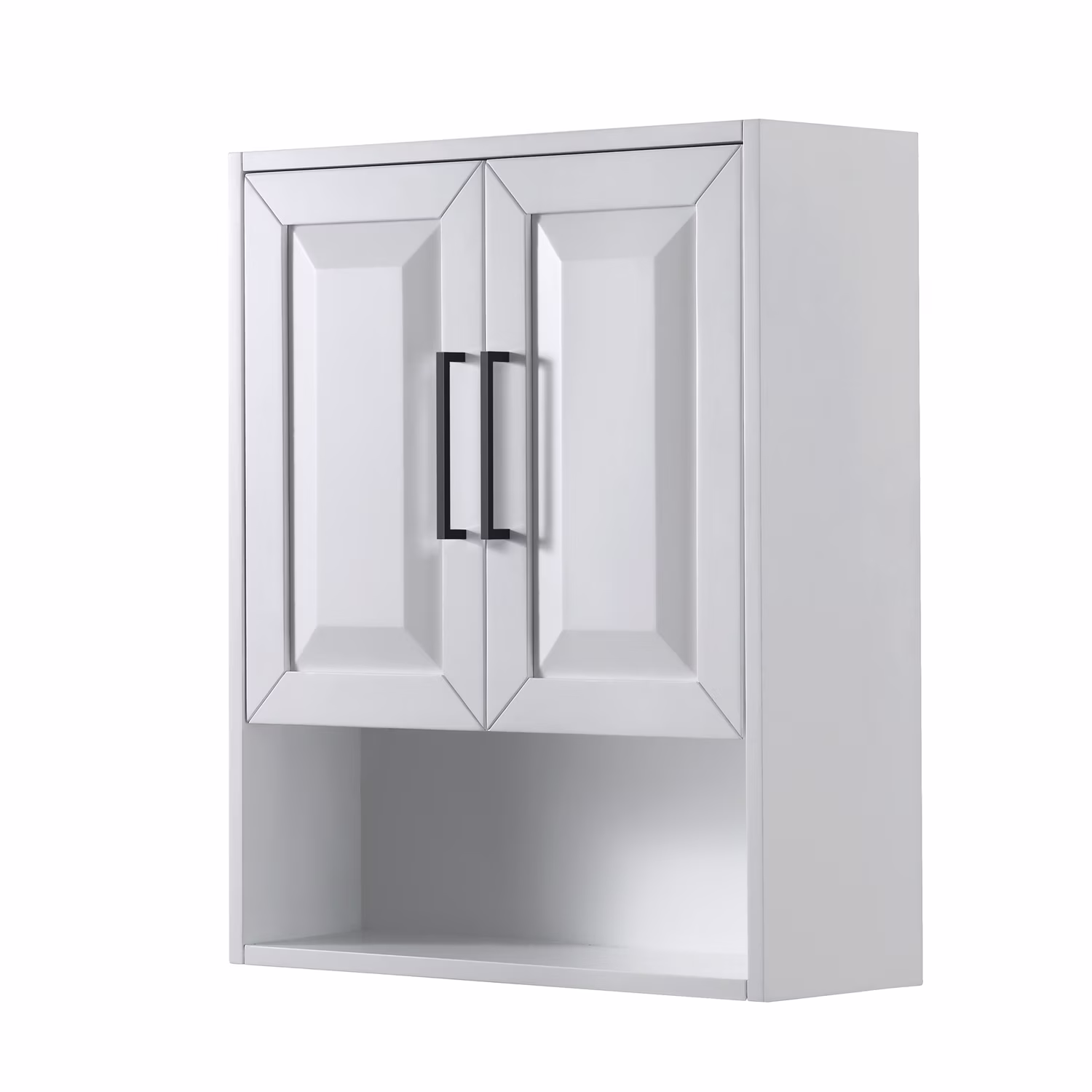 Wyndham Collection Daria Over-the-Toilet Bathroom Wall-Mounted Storage Cabinet in Dark Espresso with Matte Black Trim - Image 5