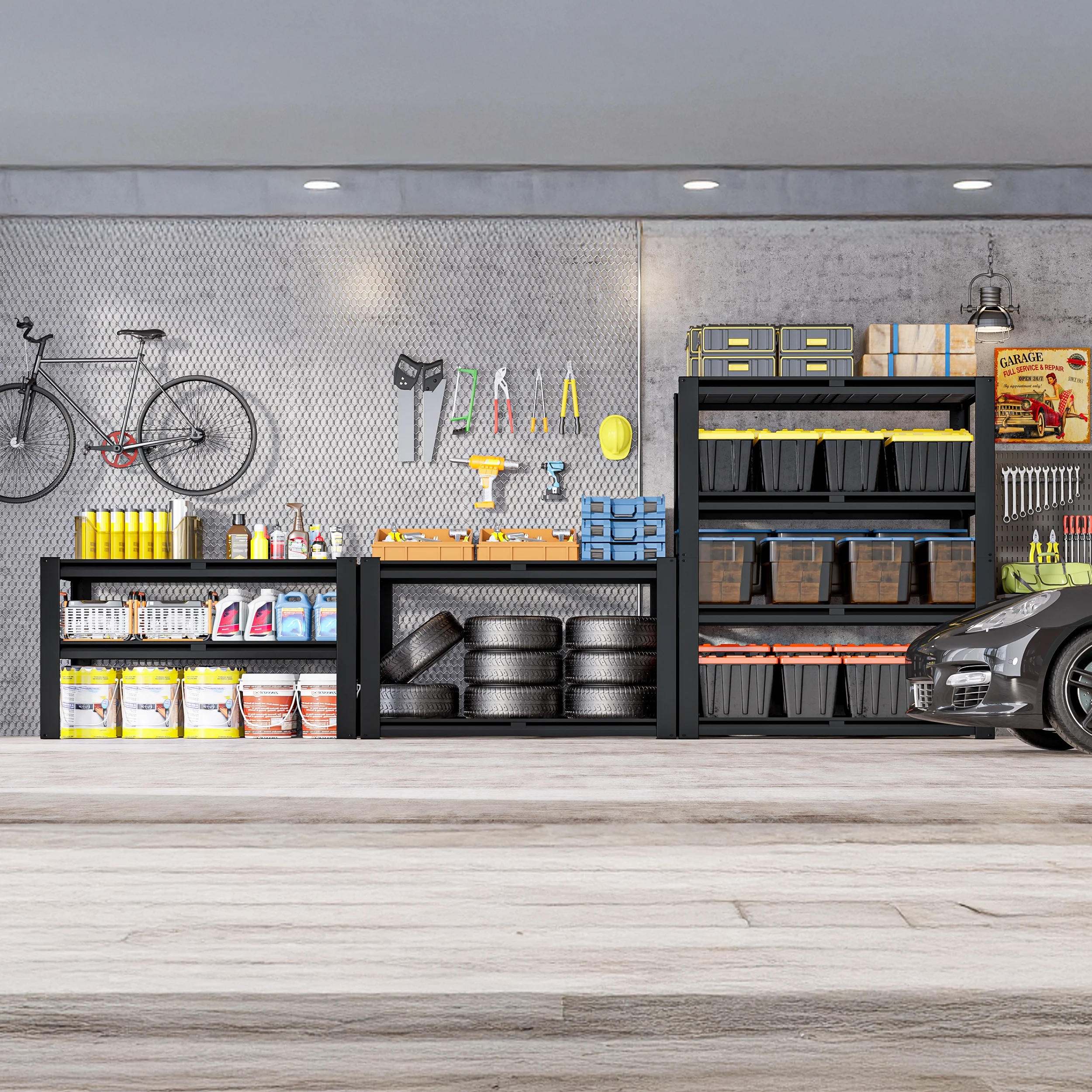 TrumanPick Storage Shelves 2200LBS Metal Wire Shelving Units Garage Storage Rack 40"W x 20"D x 59"H Heavy Duty Adjustable Industrial Shelving - Image 9