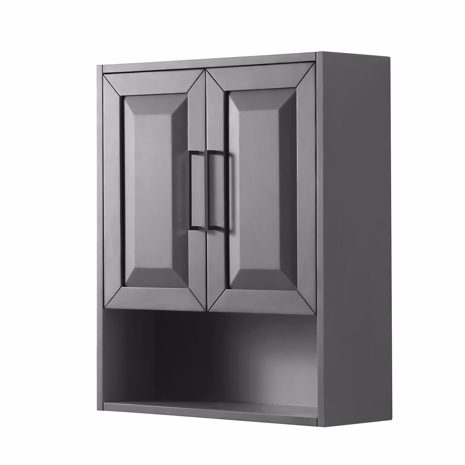 Wyndham Collection Daria Over-the-Toilet Bathroom Wall-Mounted Storage Cabinet in Dark Espresso with Matte Black Trim - Image 10