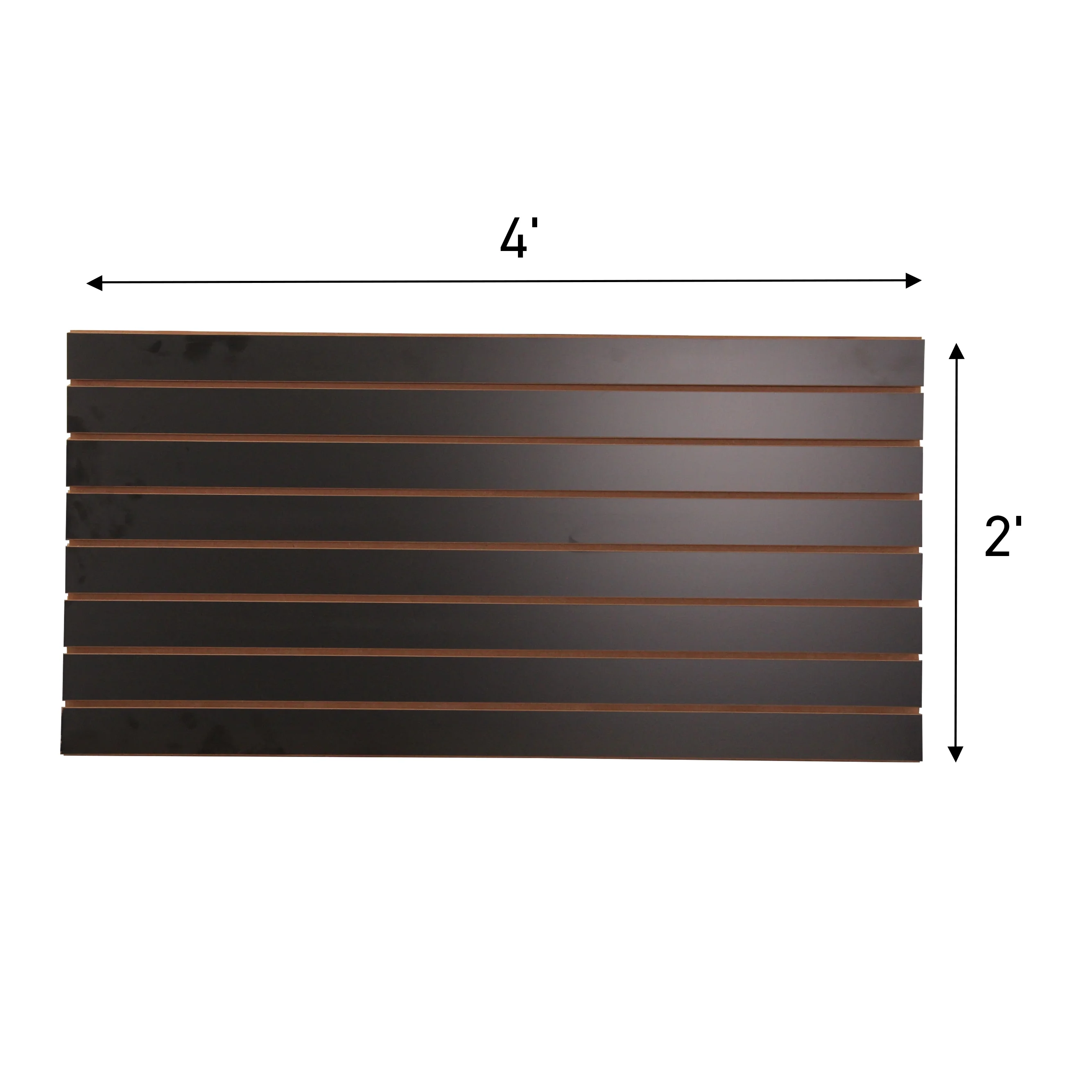 SSWBasics 4 ft x 2 ft Horizontal Black Slatwall Panels for Wall (24"H x 48"L) - Pack of 2 - Garage Wall Organizer Panels and Craft Storage Organization Slatwall Panel - Image 2