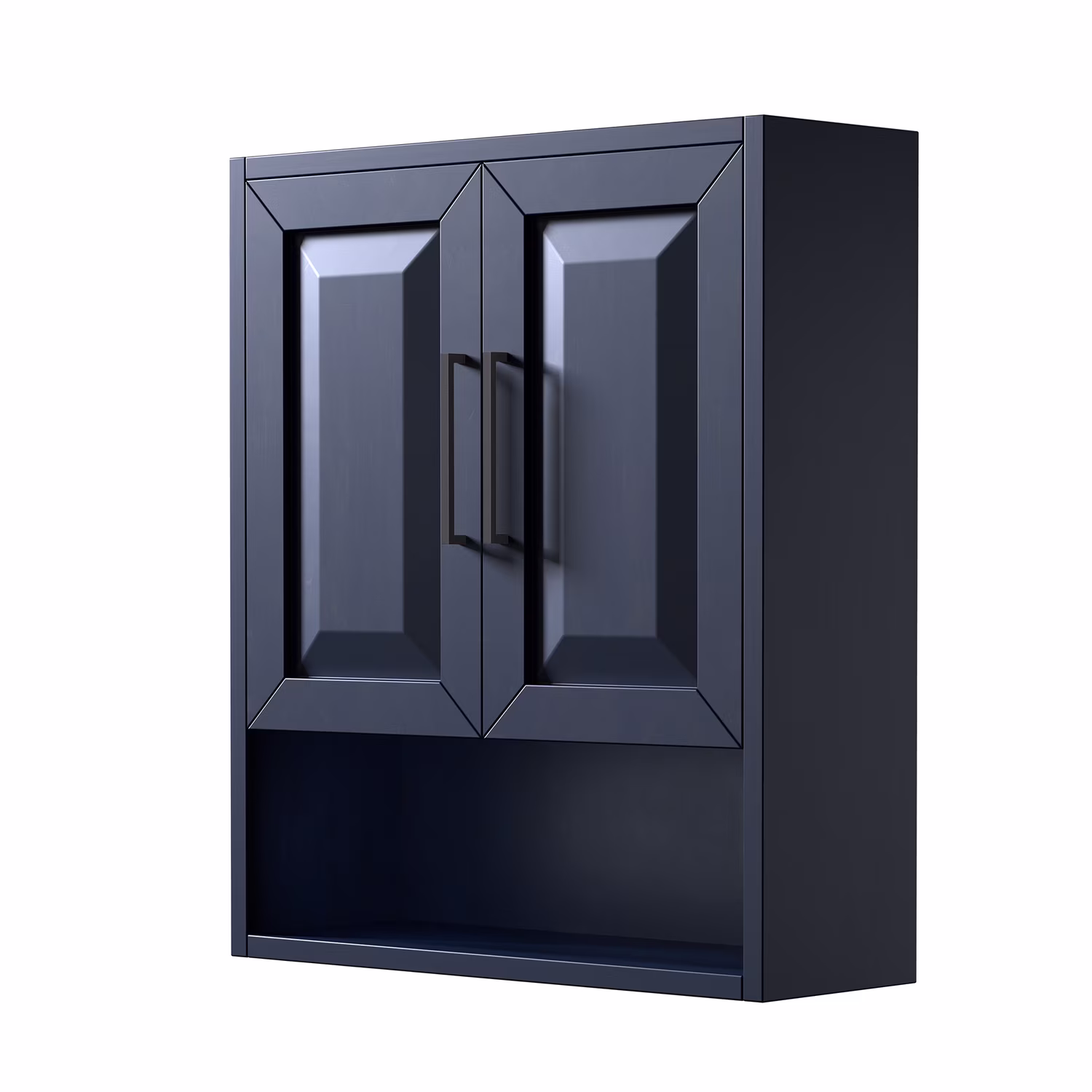 Wyndham Collection Daria Over-the-Toilet Bathroom Wall-Mounted Storage Cabinet in Dark Espresso with Matte Black Trim - Image 3