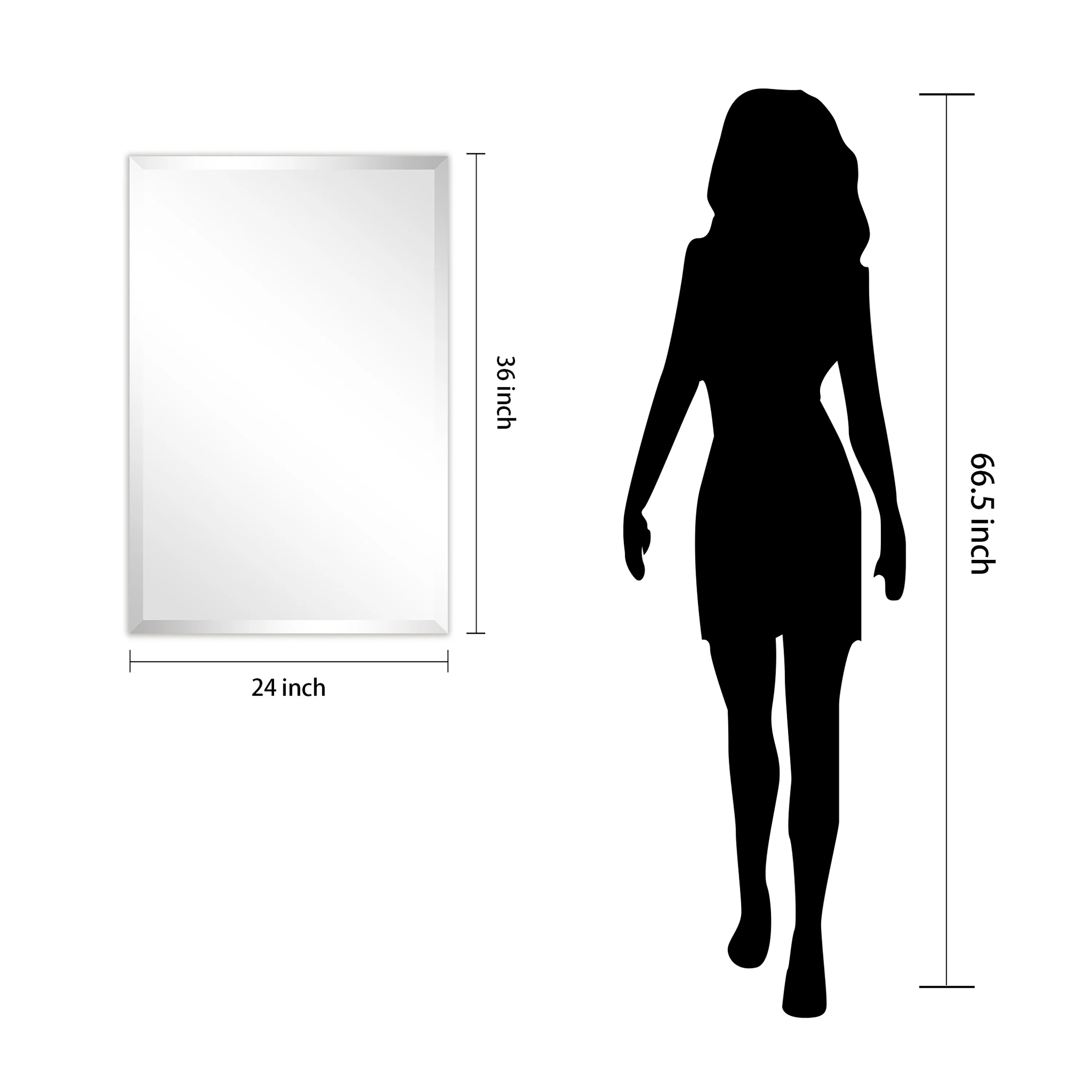 Frameless Beveled Prism Wall Mirror, Clear Square or Rectangular Decorative Mirror for Bathroom, Bedroom and Home Decor - Image 24