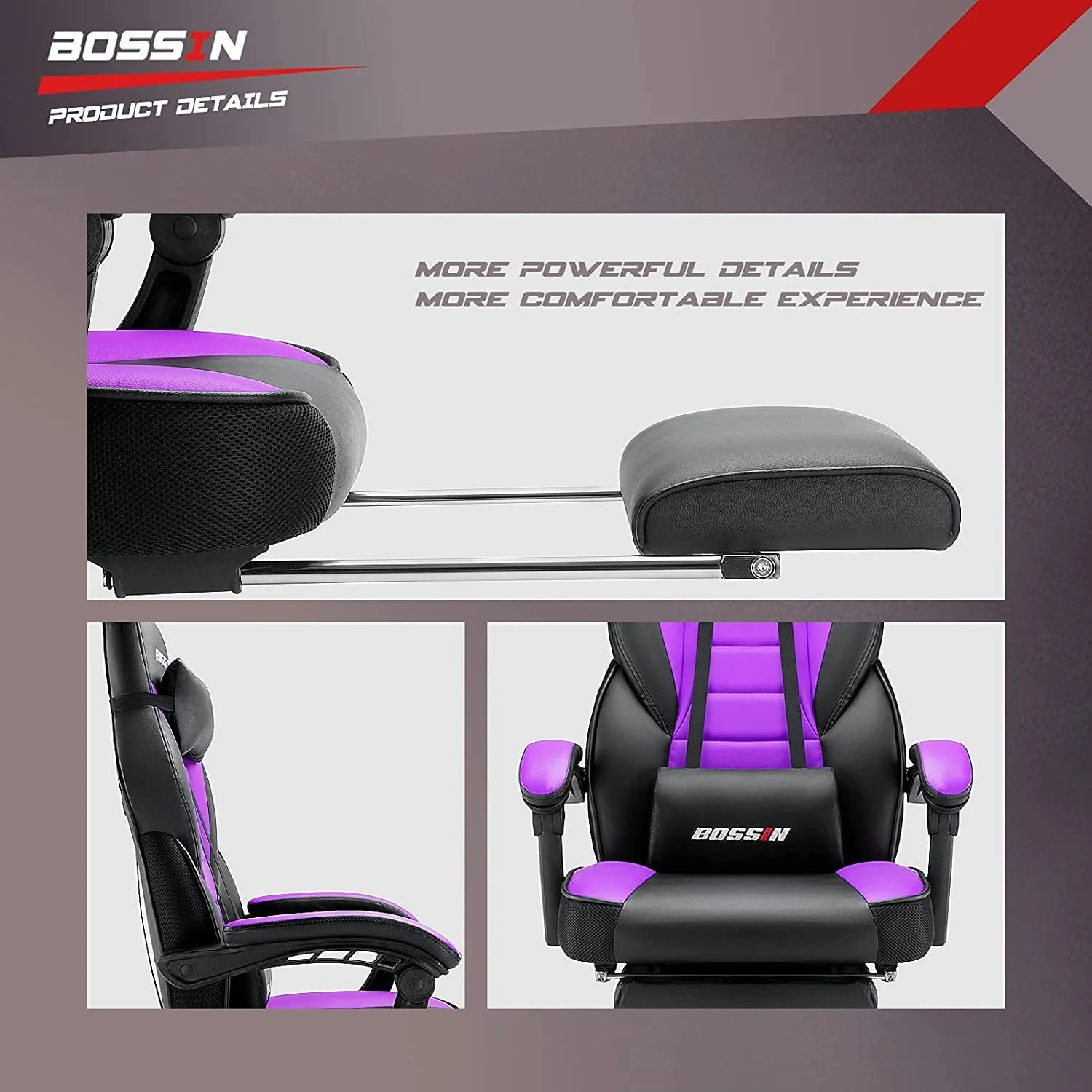 Racing Style Gaming Chair, 300 lbs Big and Tall High Back Computer Chair - Image 45