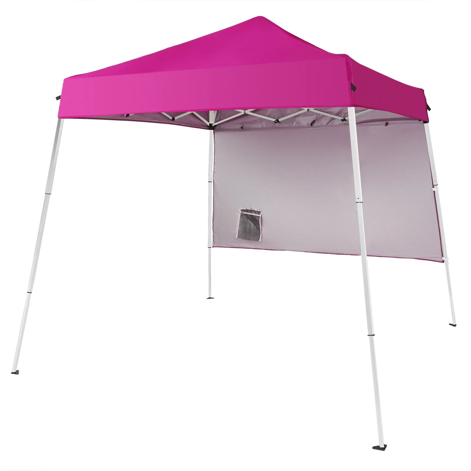 6x6ft Pop Up Canopy Tent - Portable Waterproof Gazebo for Camping & Patio Use, Easy Setup with Carry Bag & Slant Legs, Pink - Image 6