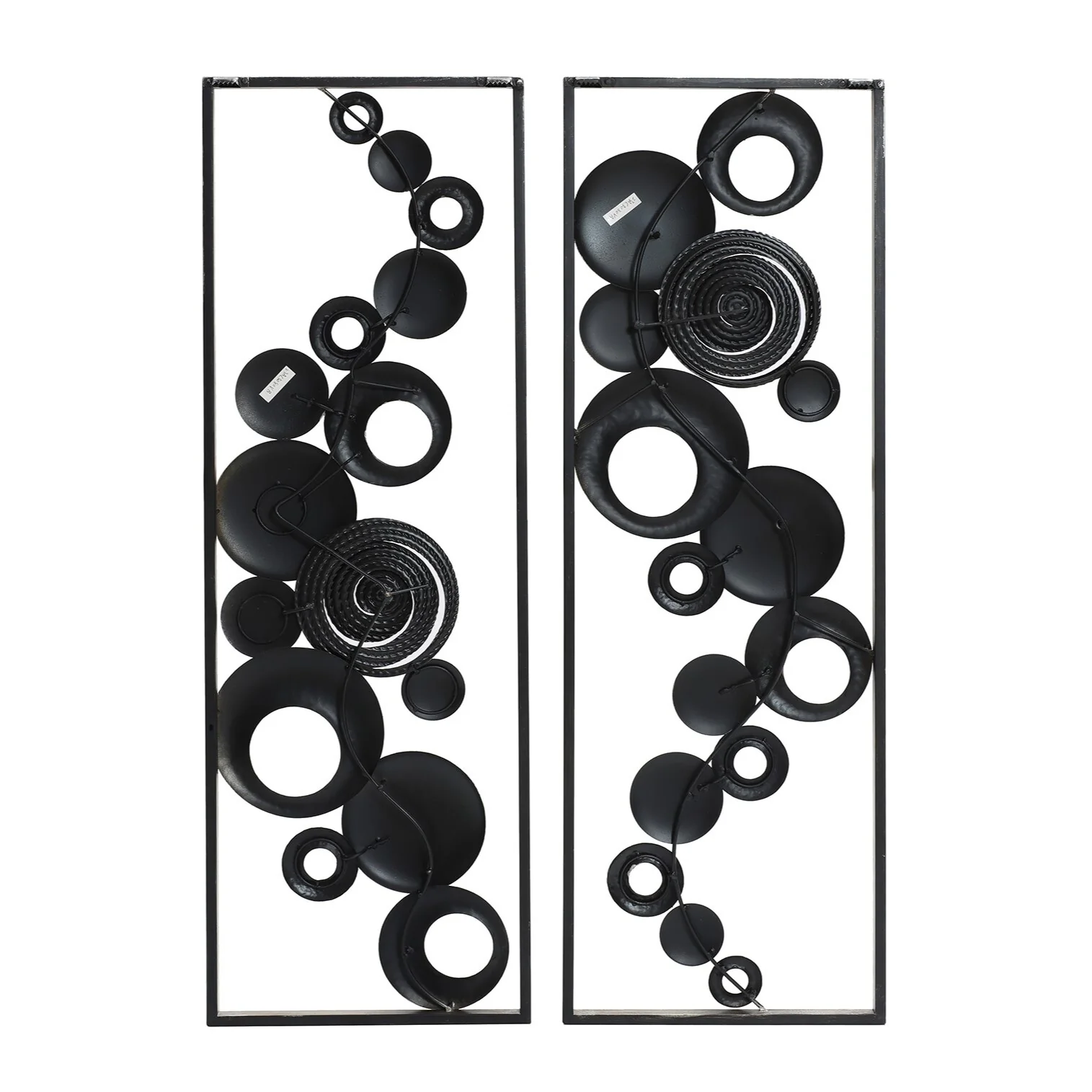 Set of 2 Modern Multi-Color Abstract Metal Wall Decor Panels, Decorative Wall Art for Living Room and Bedroom - Image 7