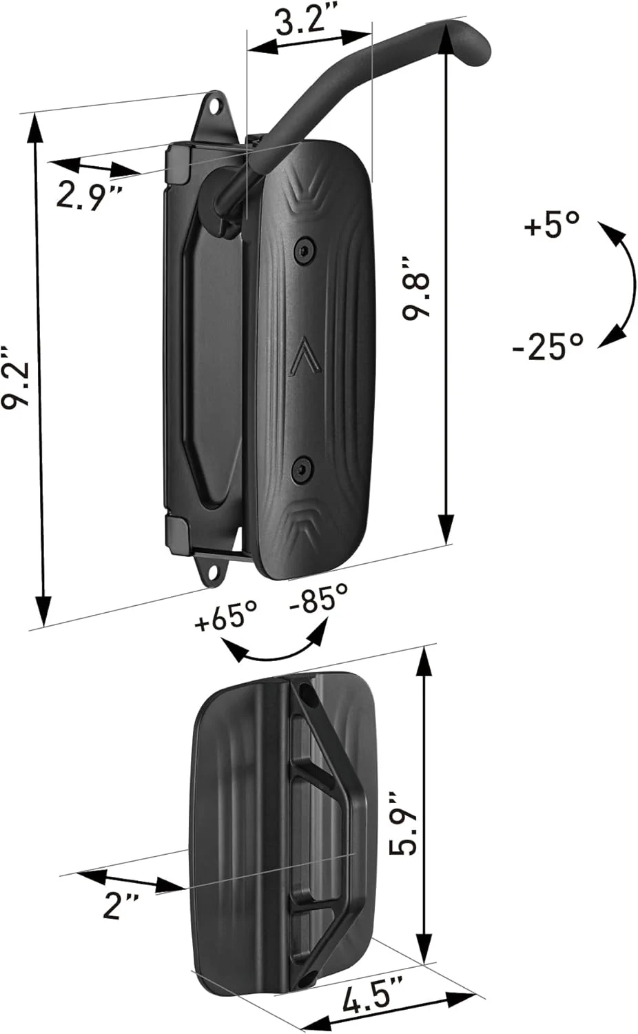 2-Pack Swivel Bike Wall Mount, Garage Bike Hangers, Holds Up to 66 lbs - Image 7