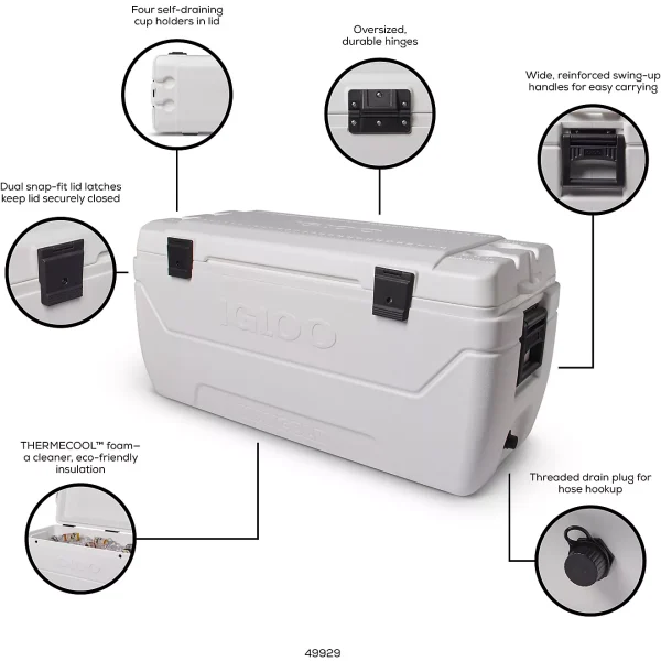 152-qt. Cooler White 01 - Image 2