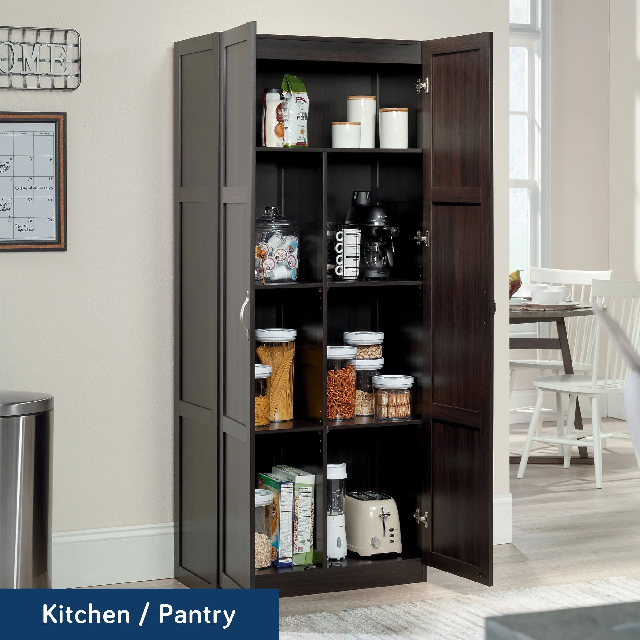 Sauder Select 2 Door Storage Cabinet, Reclaimed Pine Finish - Image 35