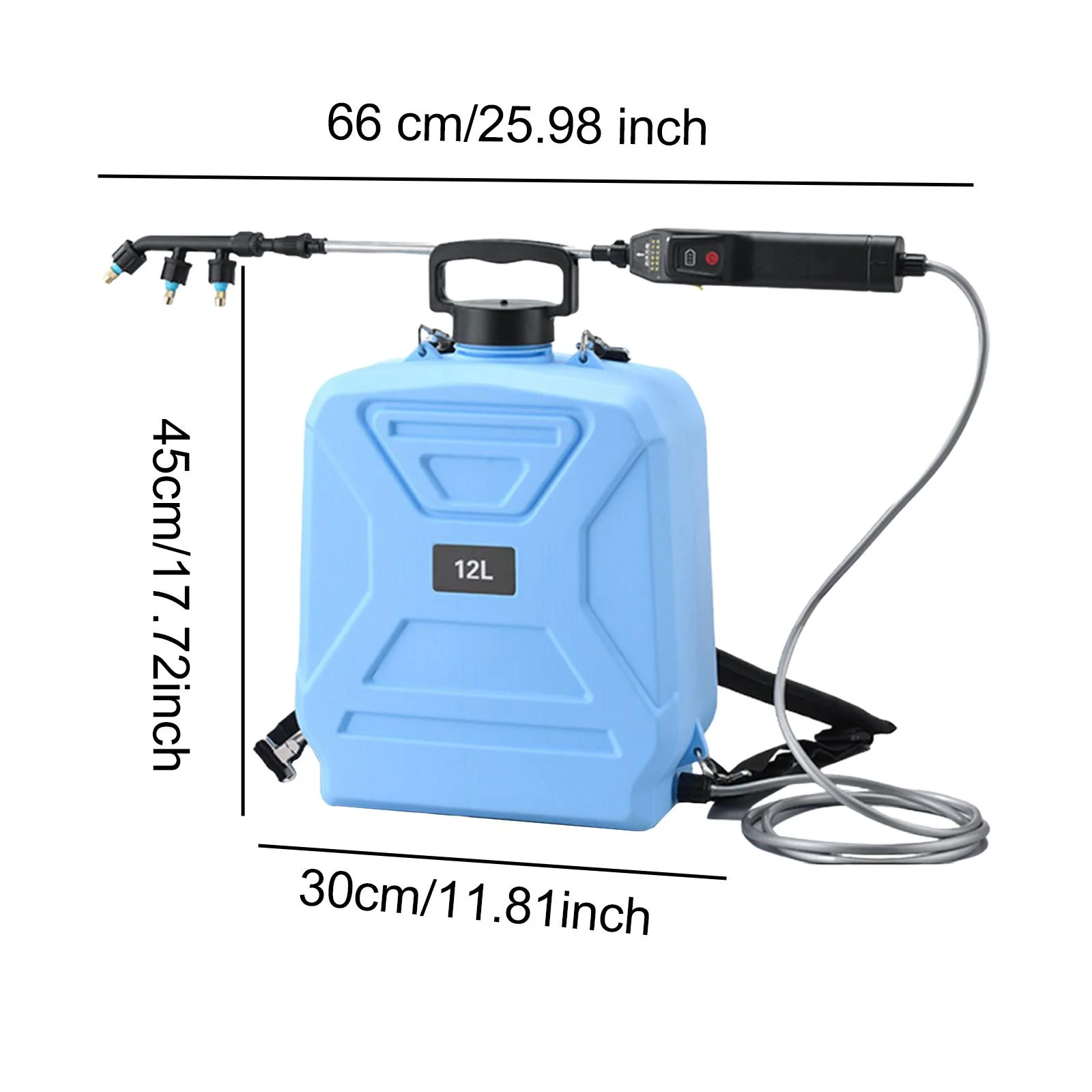 koolsoo Garden Electric Sprayer 2 Spray Speed 12L Practical Comfortable Handle, Retractable Water Sprayer for Gardening Cleaning Green - Image 16