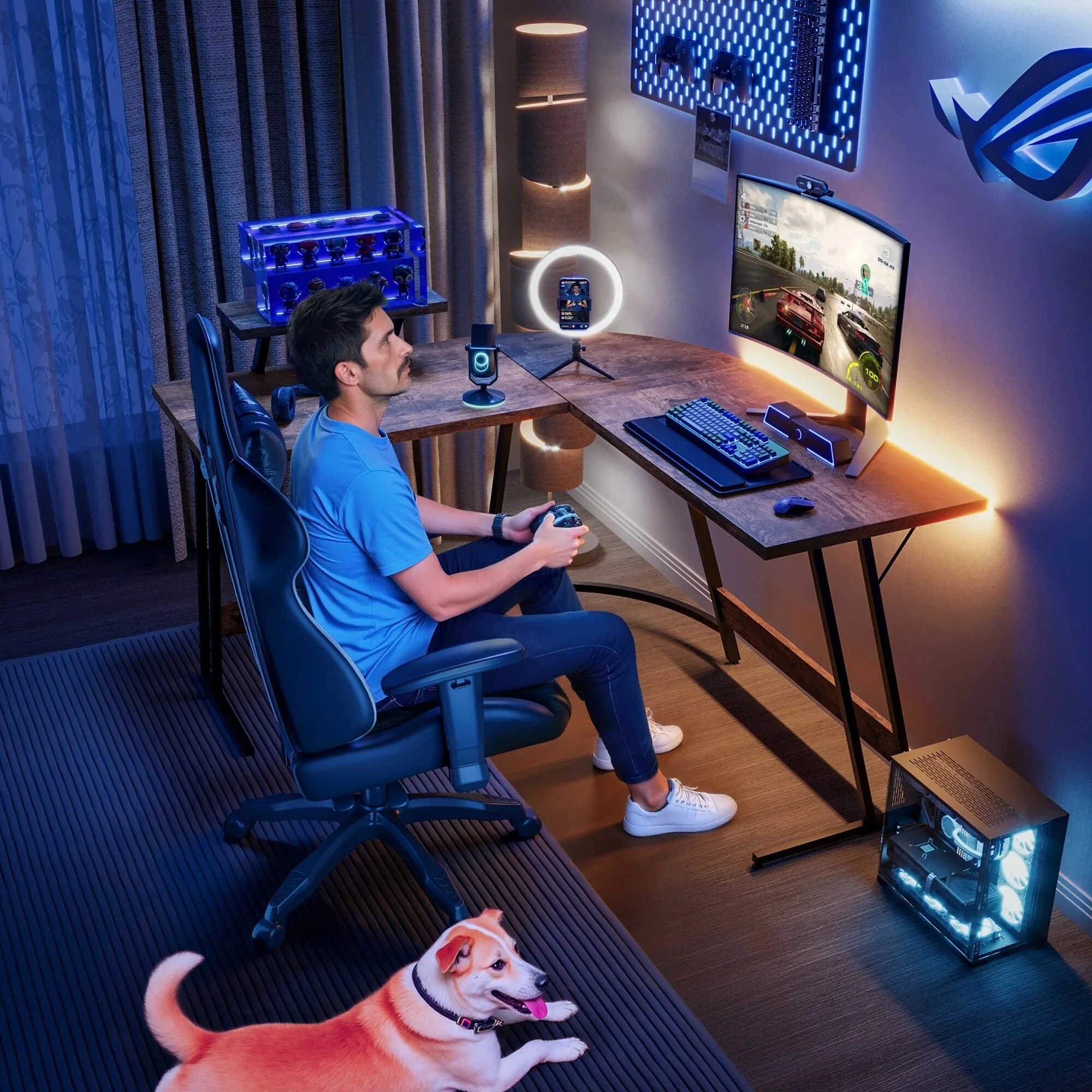 L-Shaped Gaming Desk, Computer Corner Desk and Office Writing Desk for Home - Image 19