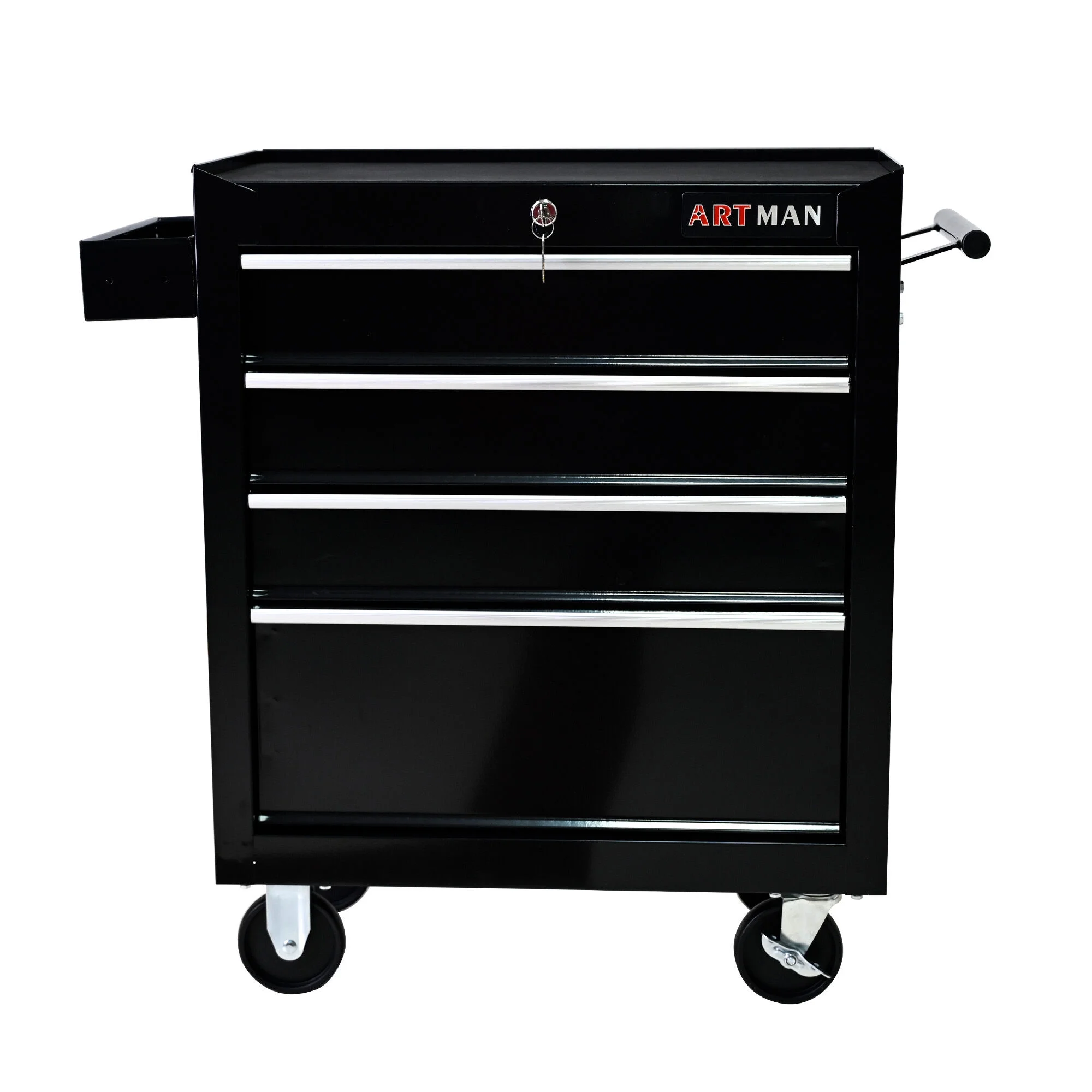 Tool Cabinets Rolling Tool Chest, 4 Drawer Tool Box with Wheels, Heavy Duty Industrial Service Cart Storage Organizer with Locking System, Rolling Tool Box Organizer Tool Case for Garage, Repair Shop - Image 6