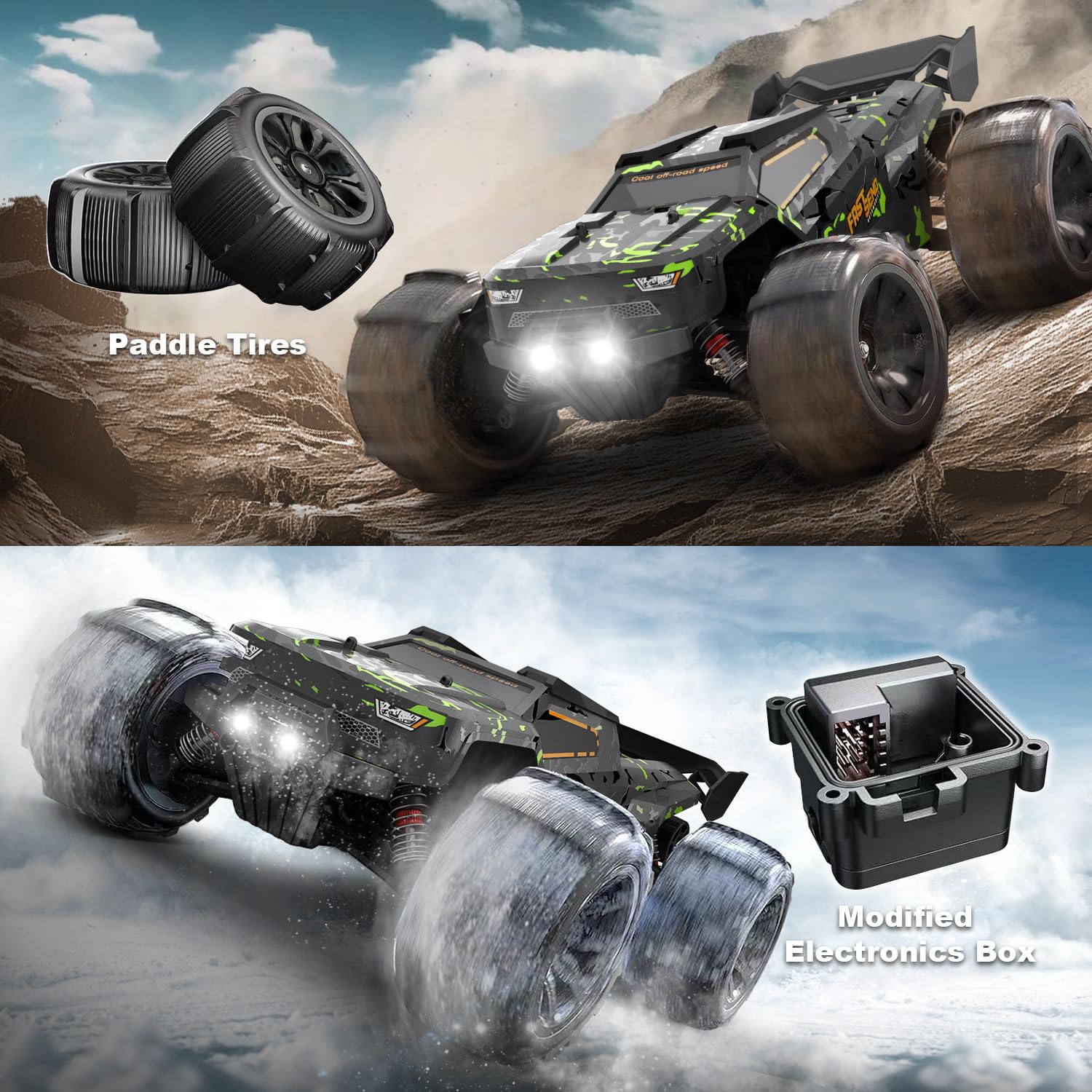 1/16 RTR Brushless Fast RC Cars, 42mph with 2 Batteries - Image 5