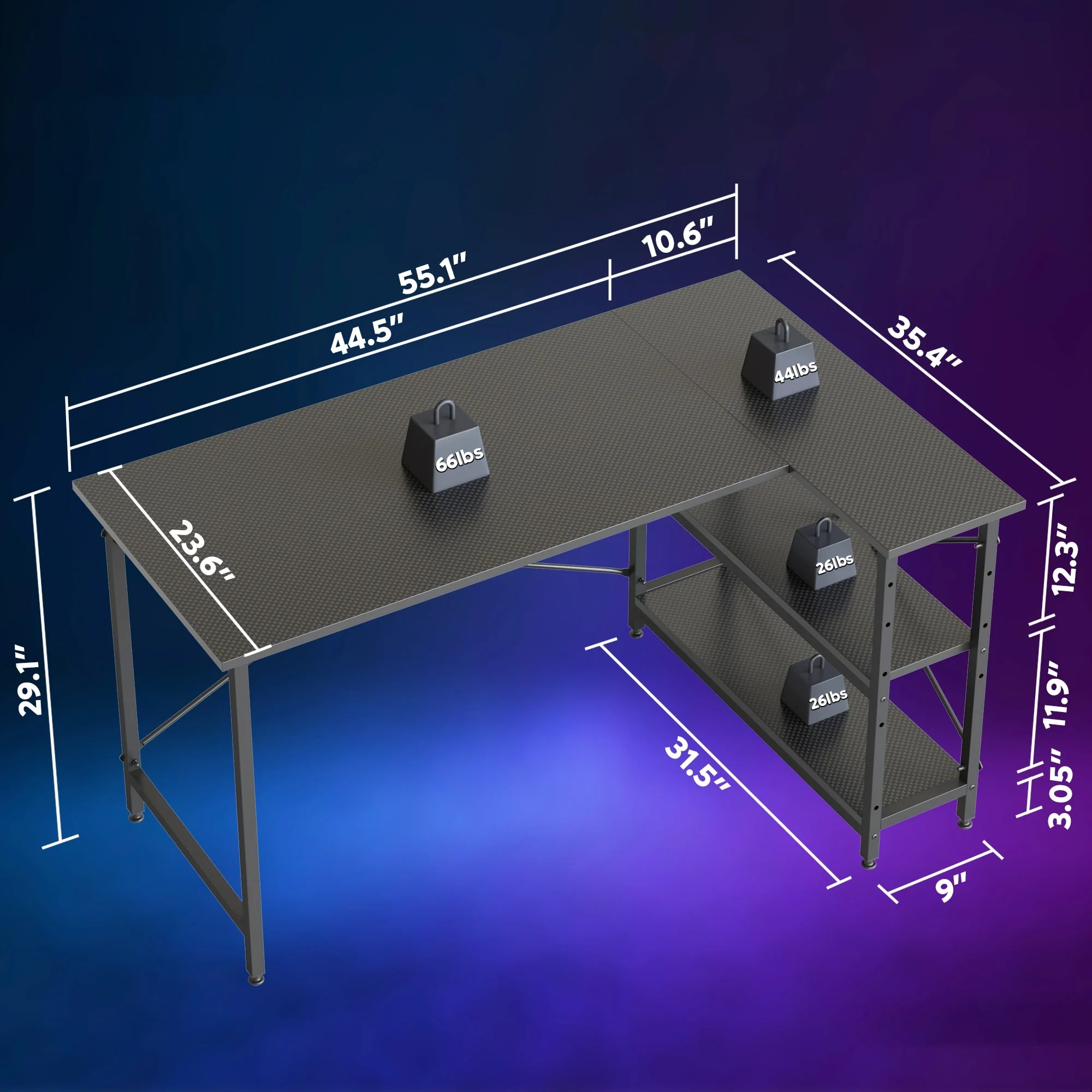 Small L Shaped Computer Desk with Storage Shelves, Compact Corner Workstation for Home Office and Study - Image 69