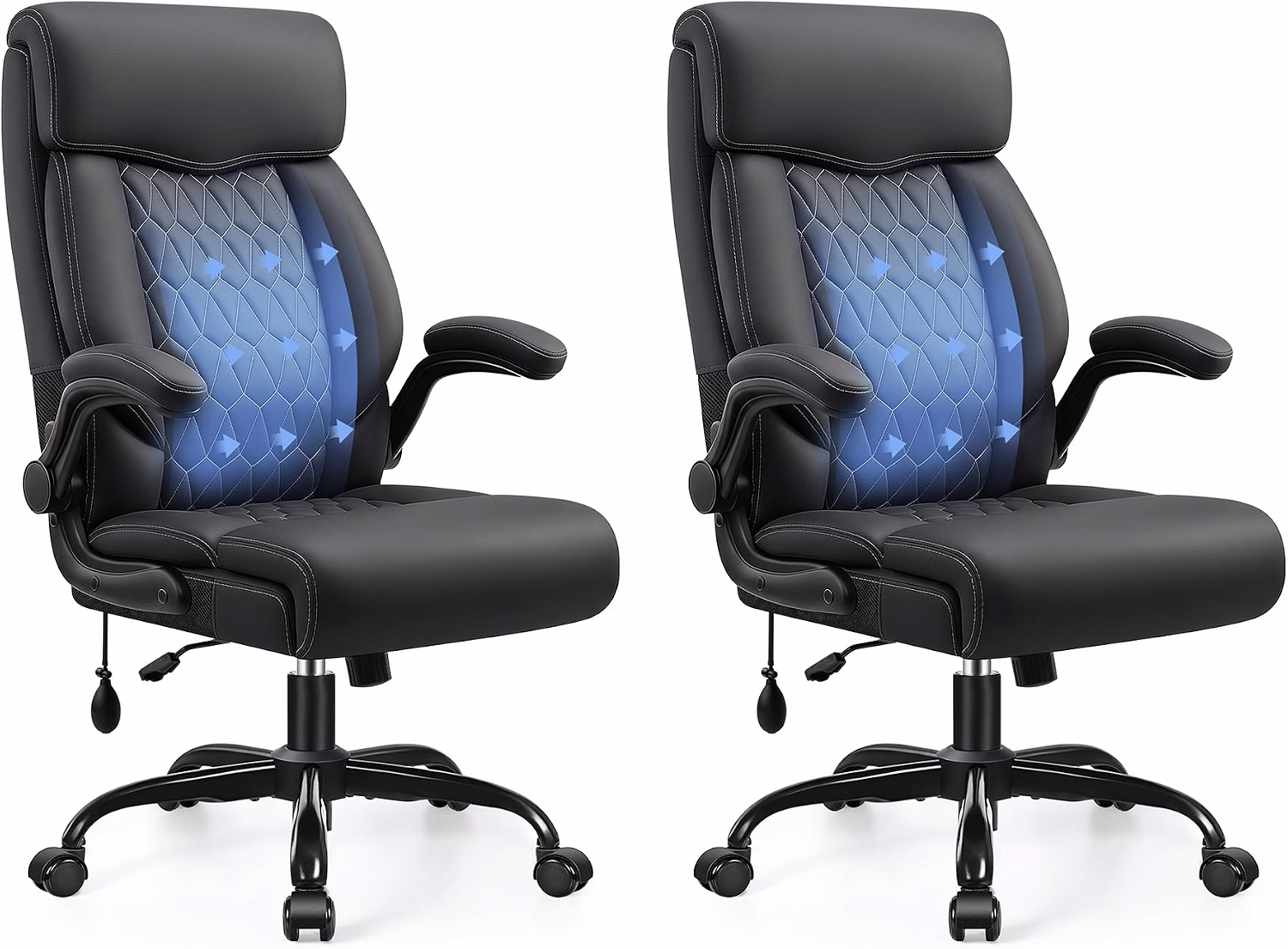 High Back Executive Office Chair with Inflatable Lumbar Support - Image 5