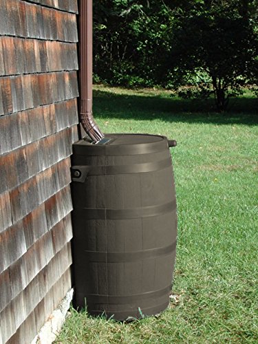 50 Gallon Rain Barrel with Brass Spigot, Large Outdoor Rainwater Collection and Storage Container for Garden - Image 2