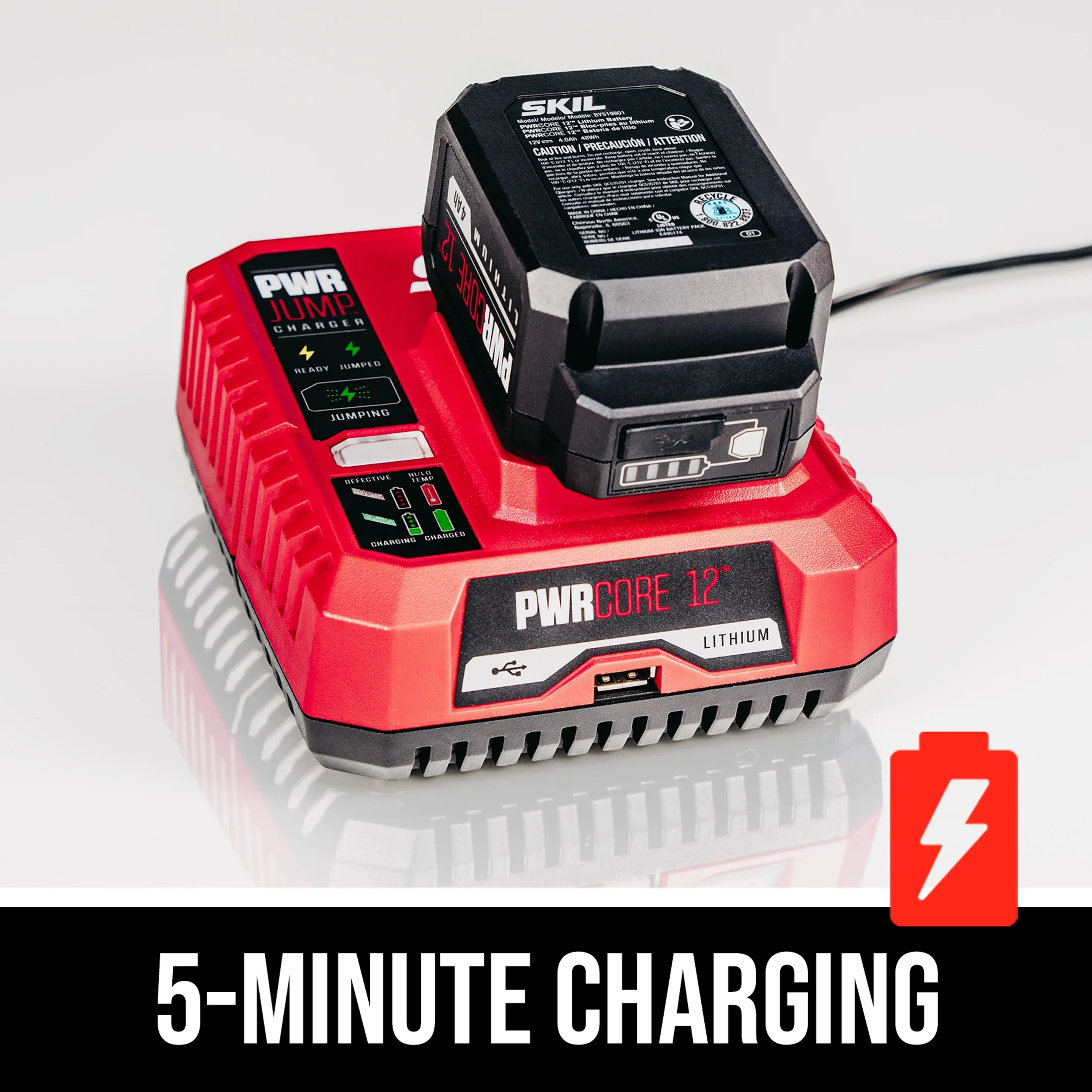 SKIL PWR CORE 20? Brushless 20-Volt 6-1/2'' Circular saw Kit with with 4.0 Ah Lithium Battery and PWR JUMP? Charger - Image 5