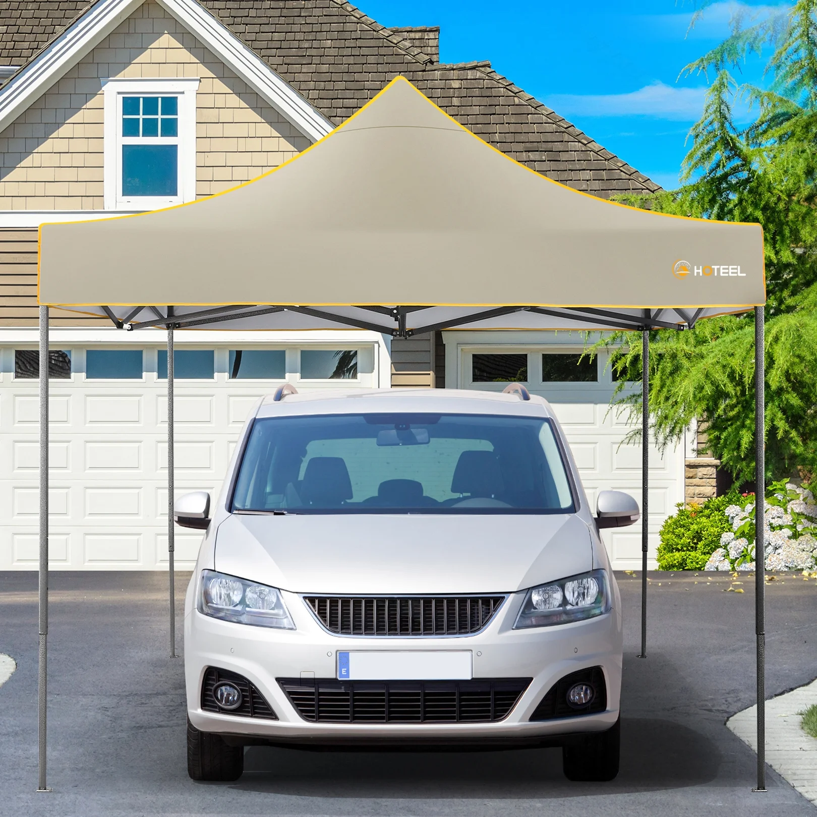 SANOPY 10'x10' Pop up Canopy Tent Anti-UV Waterproof Outdoor Gazebo Instant Party Wedding Backyard Canopy Tent Shade Shelter for Backyard, Patio, Parties,Khaki - Image 6