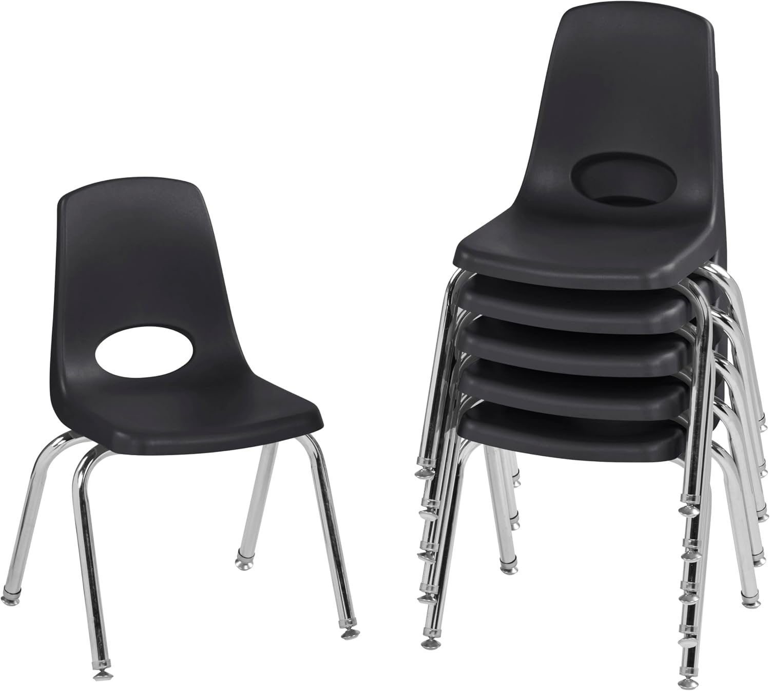 10" School Stack Chair with Swivel Glides, Purple, 6-Pack - Image 34