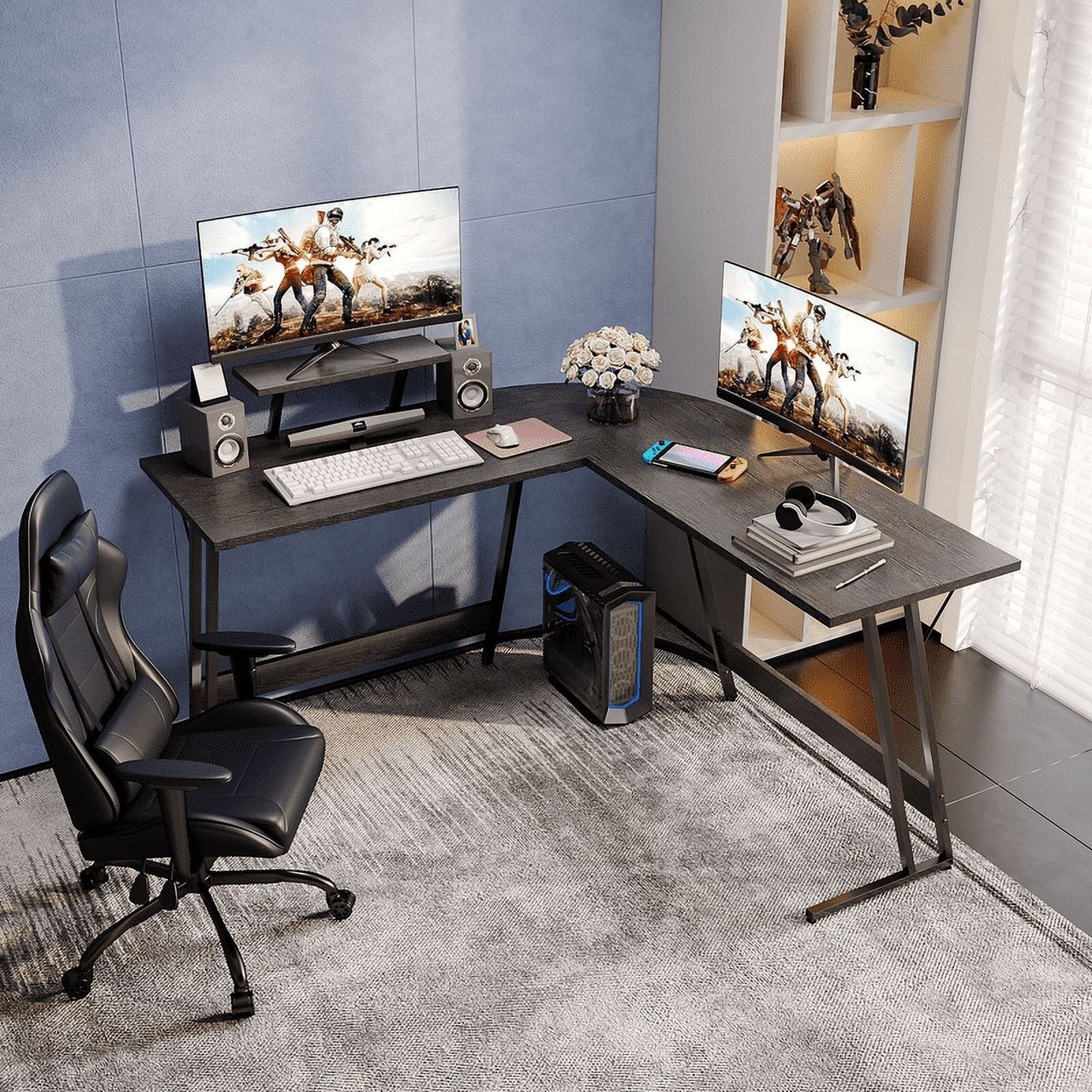 L-Shaped Gaming Desk, Computer Corner Desk and Office Writing Desk for Home - Image 25