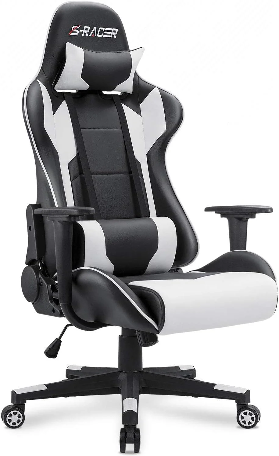 Ergonomic Leather Gaming Chair, High Back Computer Desk and Office Chair for Gaming, Home Office and Work