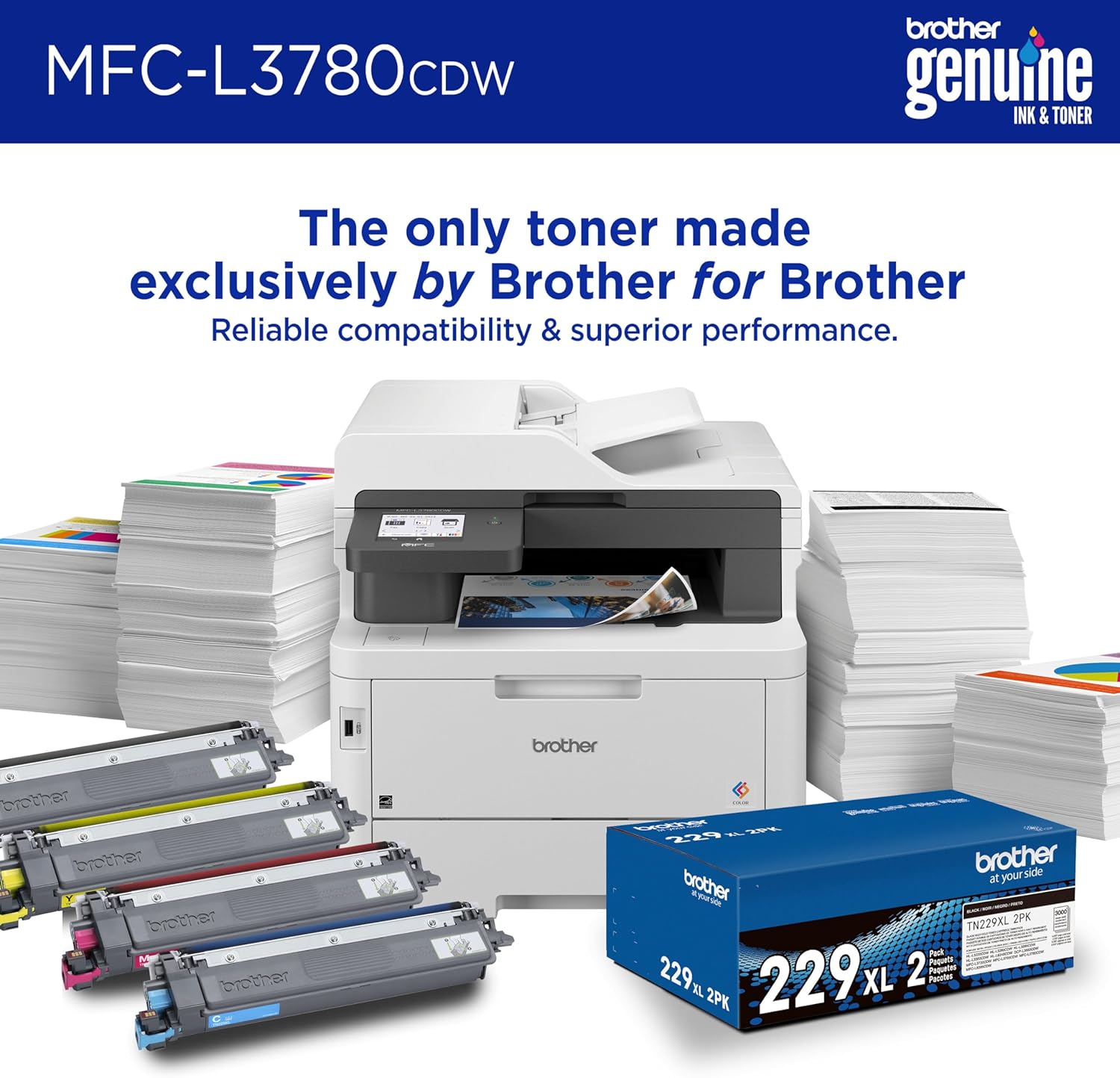 All-In-One Wireless Color Printer with Fast Printing, Scanning, Copying and Faxing - Image 5