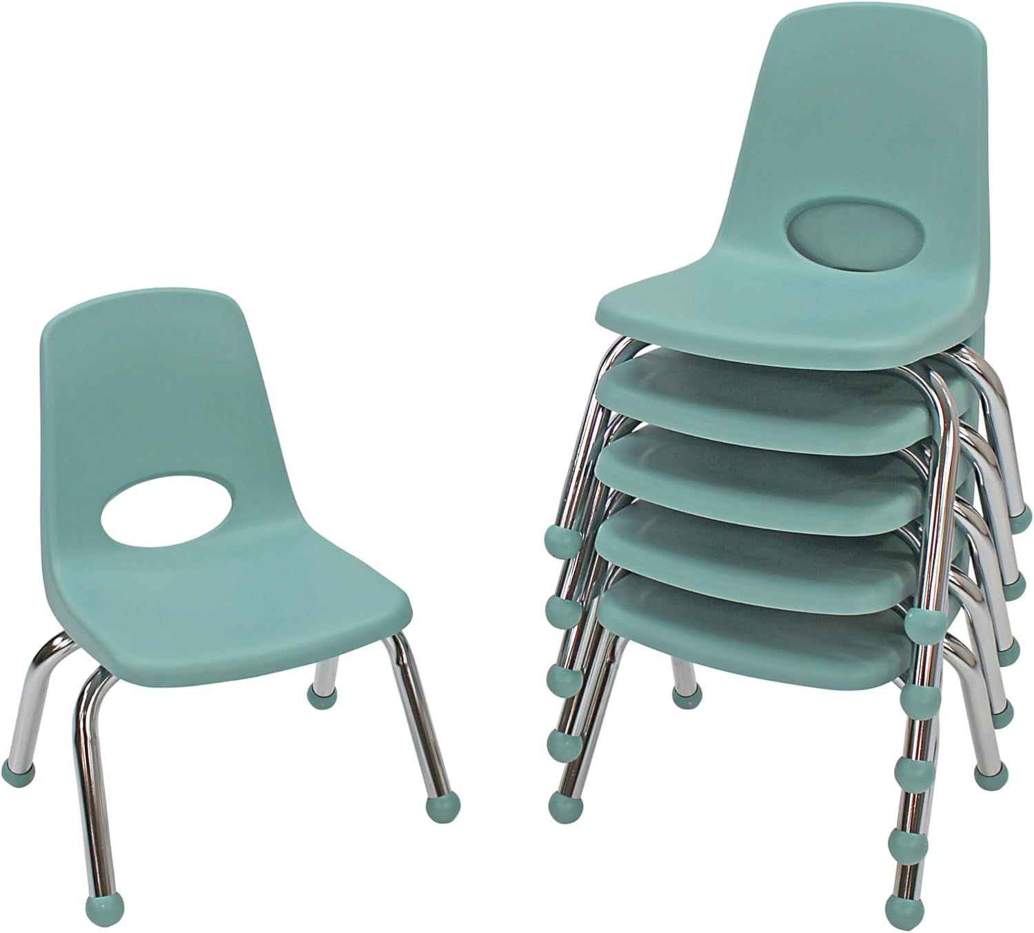 10" School Stack Chair with Swivel Glides, Purple, 6-Pack - Image 42