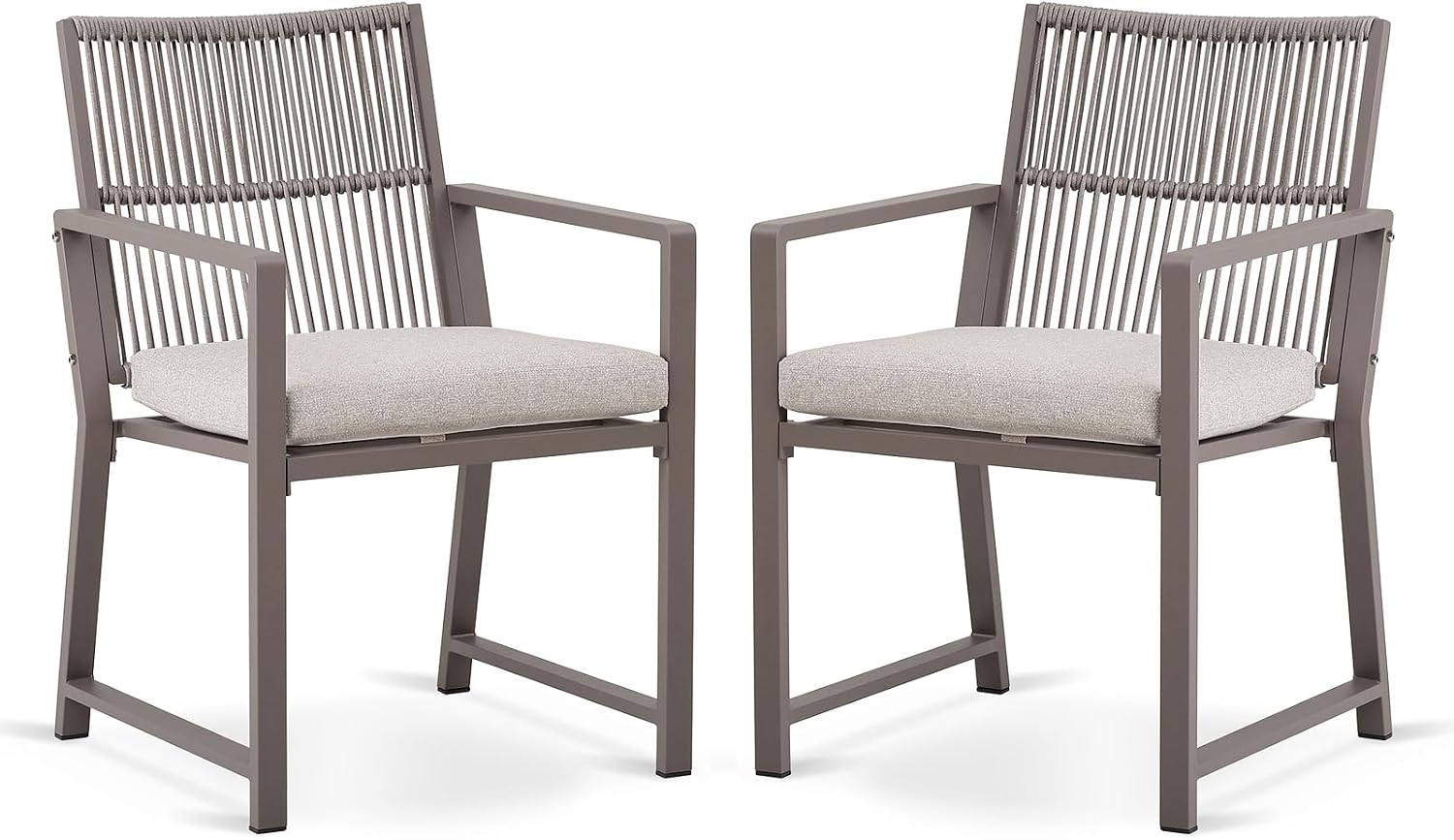 Outdoor HDPE Patio Dining Chairs ,400Lbs,Black,Set of 2 - Image 12