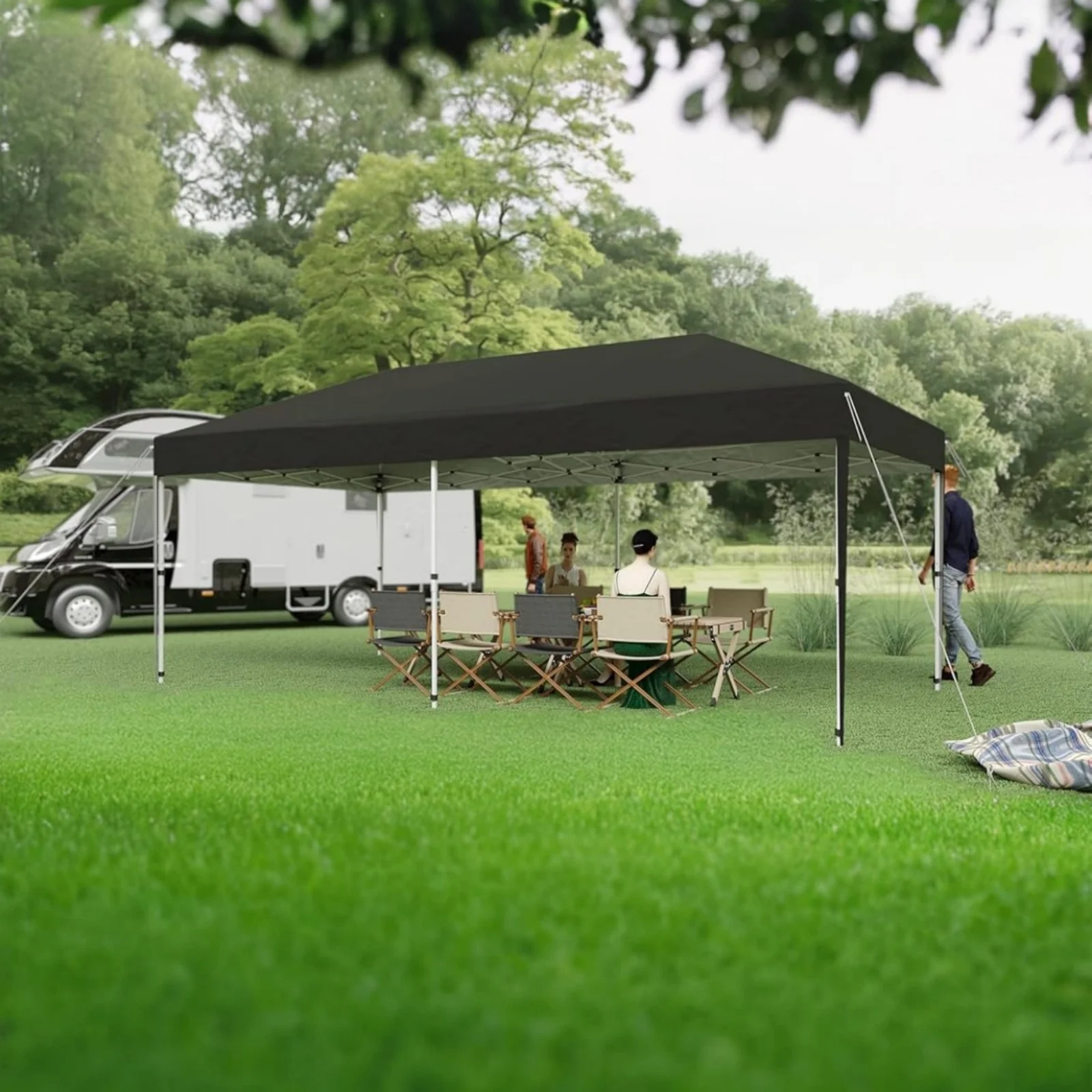 Telyswee 10'x20' Pop Up Canopy, Waterproof & UV Resistant Commercial Instant Canopy Tent Outdoor Events Instant Shelter for Farmer Market, Party, Event, Patio - Image 8