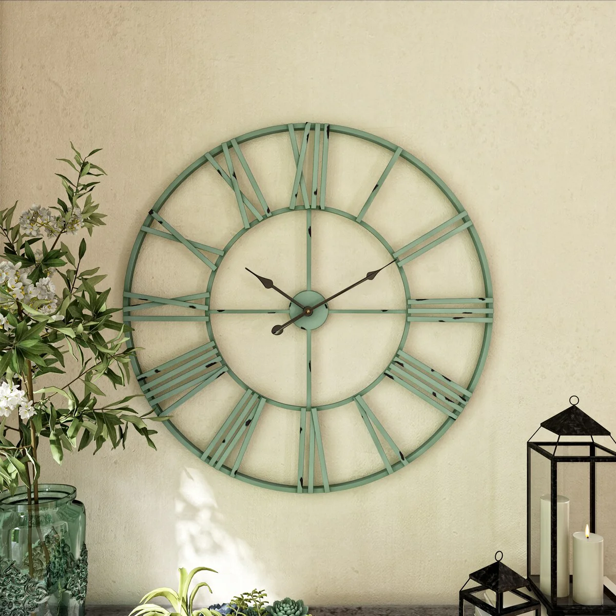 Modern Round Metal Wall Clock, Decorative Circular Hanging Clock for Living Room, Bedroom and Office - Image 9