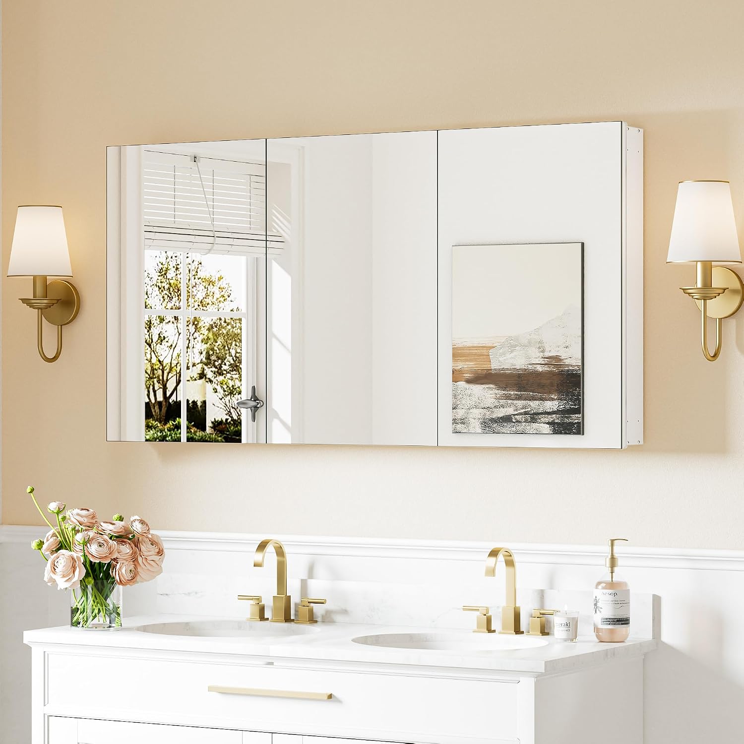 Black Medicine Cabinet with Mirror 20" x 26", Lightweight Aluminum - Image 35