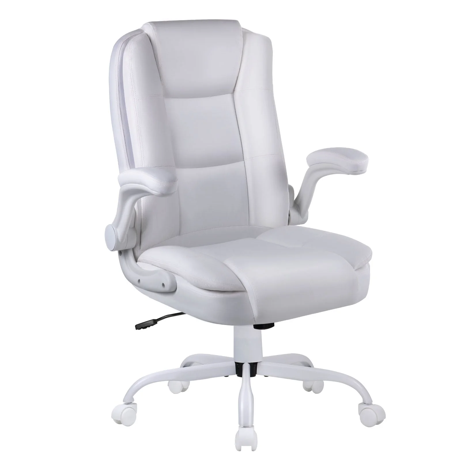 Big and Tall Ergonomic Office Chair, High Back Leather Executive Computer Chair with Padded Flip-Up Arms - Image 3