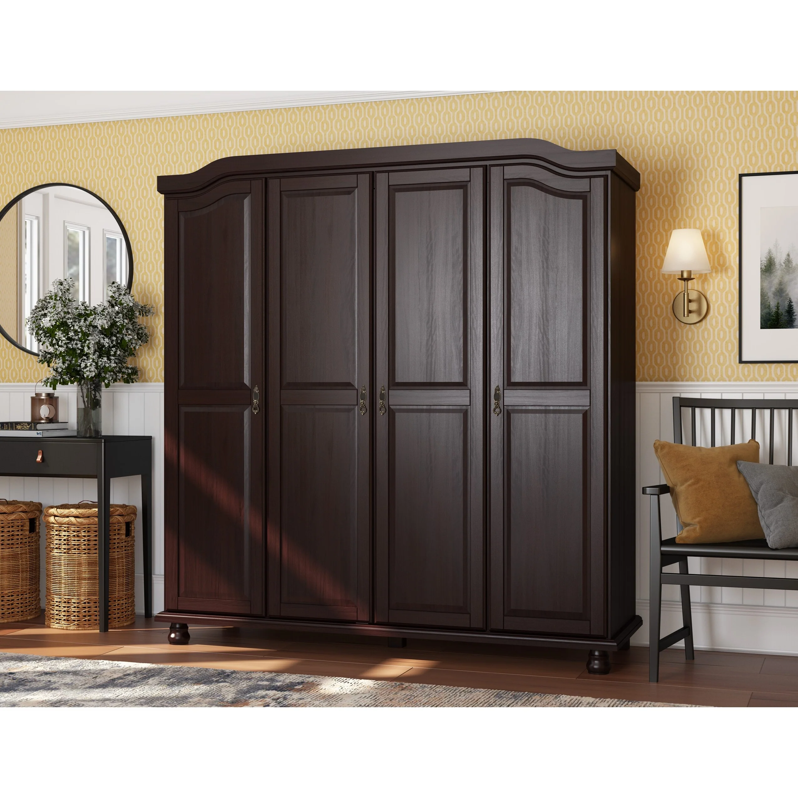 Set of 4 Small Solid Wood Shelves for Wardrobe and Armoire Storage - Image 19
