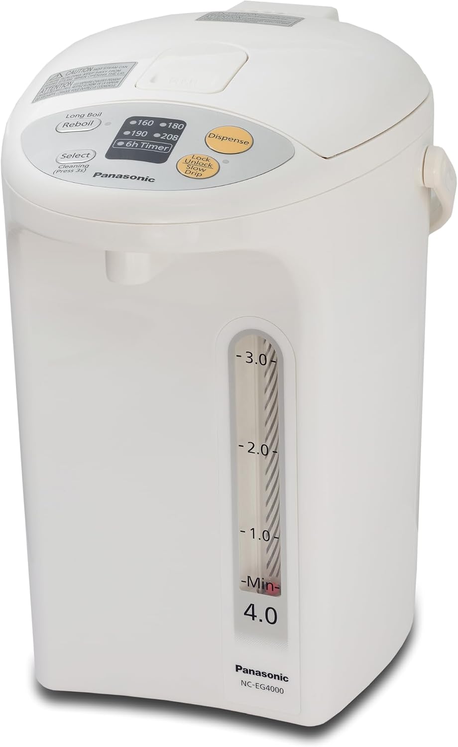 Electric Thermo Pot Hot Water Boiler Dispenser NC-EG4000, Slow-Drip Mode for Coffee, Ideal for Tea, Hot Cocoa, Soups and Baby Food, Four Temperature Settings, 4.2 Quarts (4.0L), 700W, White - Image 2