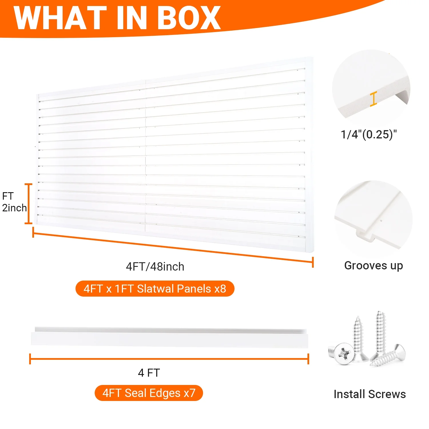 Slat Wall Paneling Garage Storage PVC Wall Panels, Slatswall Board Garage Home Organizer Wall Mounted 8ft x 4ft (32 sqft), Heavy Duty Pegboard for Tool Organization Slatwall System for Workshop White - Image 3