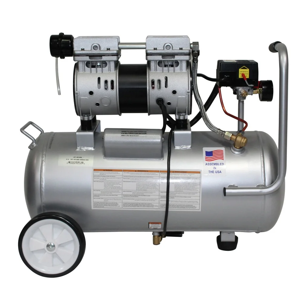 California Air Tools CAT-8010AD 1 HP 8-Gal. Ultra-Quiet and Oil-Free Steel Tank Air Compressor with Auto Drain Valve - Image 2