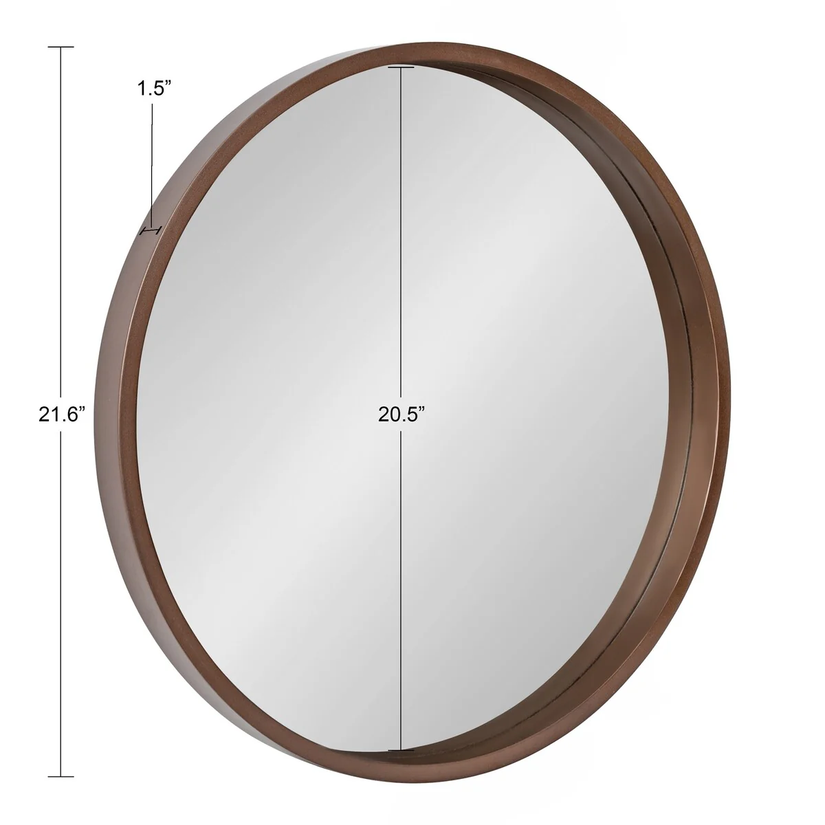 Round Wood Accent Wall Mirror, Modern Decorative Wooden Frame Mirror for Living Room, Bedroom and Entryway - Image 58