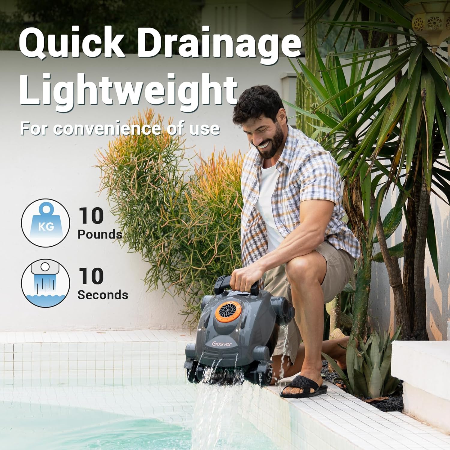 Cordless Robotic Pool Cleaner, Automatic Wall Climbing Pool Vacuum for Swimming Pool Cleaning - Image 8